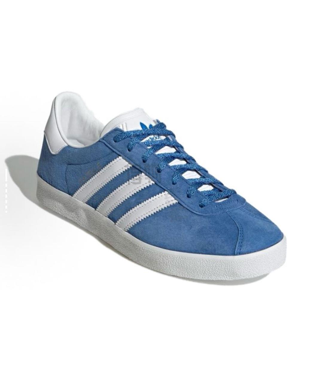 ADIDAS Синие замшевые кроссовки, фото 4