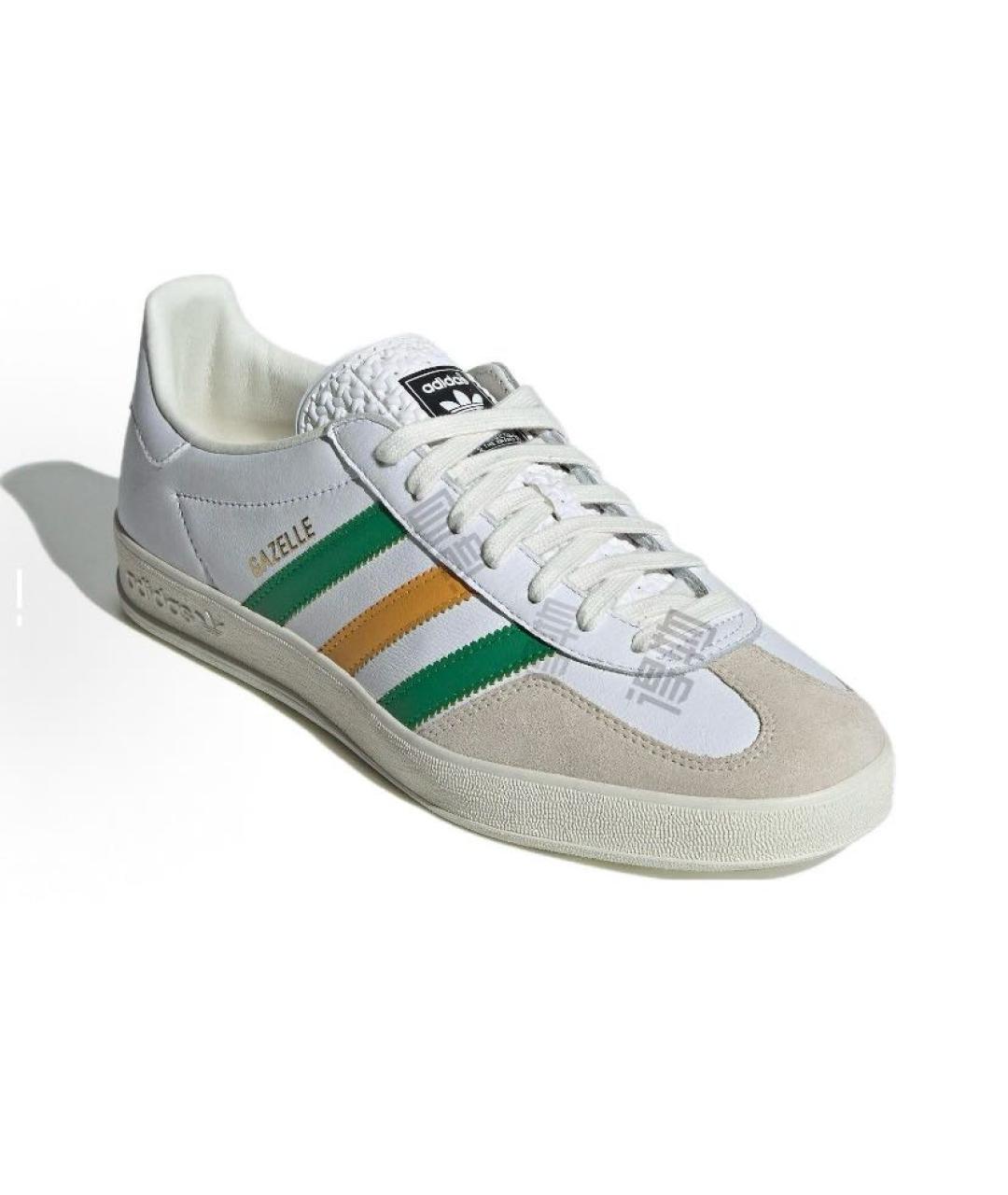 ADIDAS Белые кожаные кроссовки, фото 4