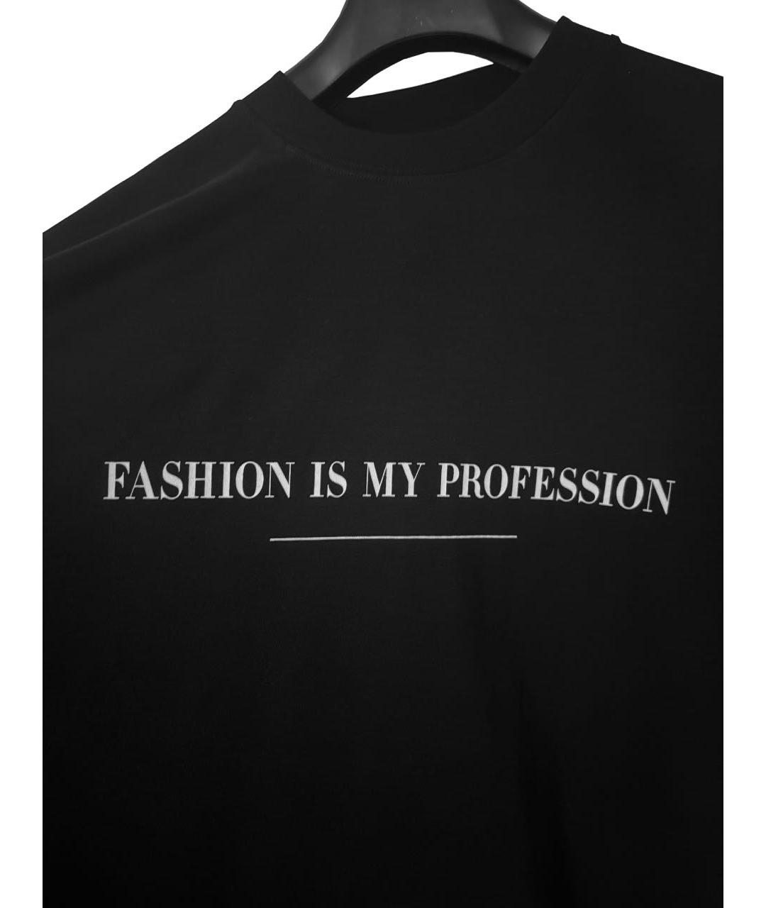 VETEMENTS Черная хлопковая футболка, фото 5