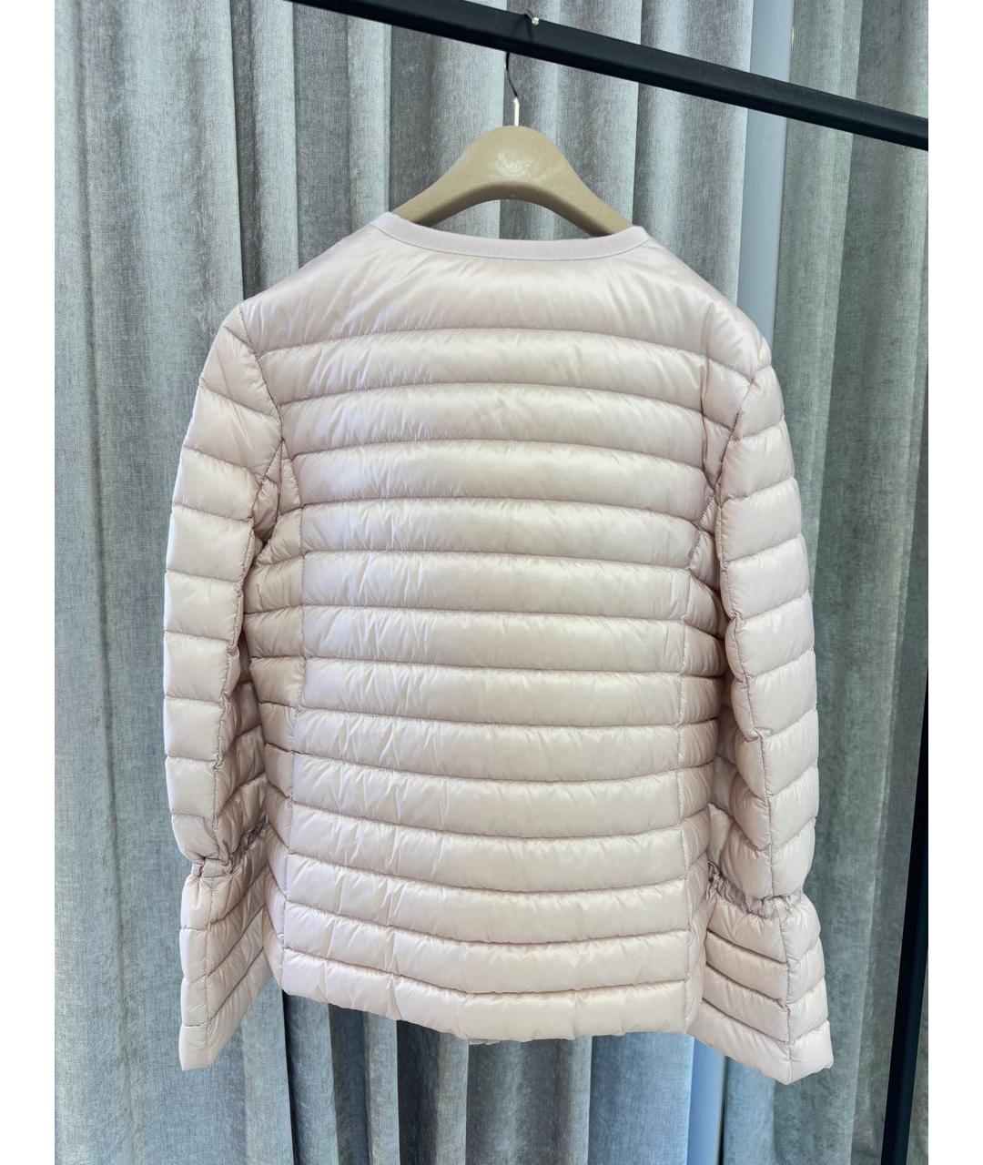 MONCLER Розовая полиамидовая куртка, фото 2