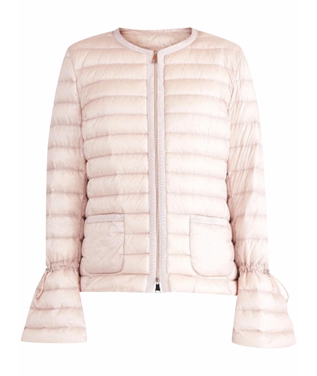 MONCLER Розовая полиамидовая куртка, фото 1