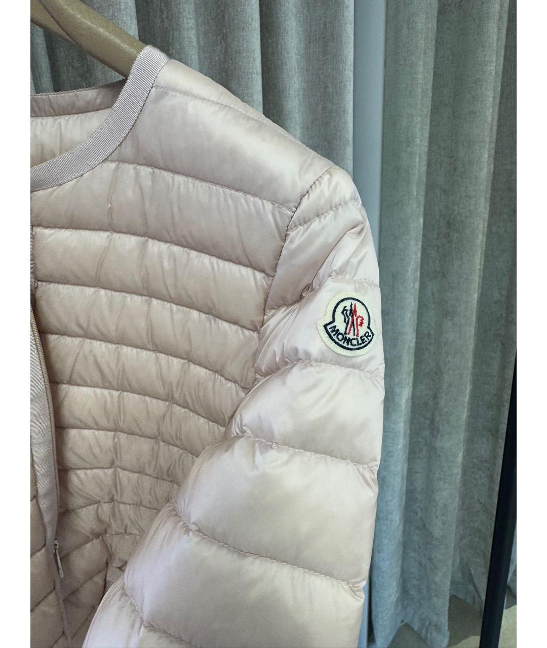 MONCLER Розовая полиамидовая куртка, фото 4