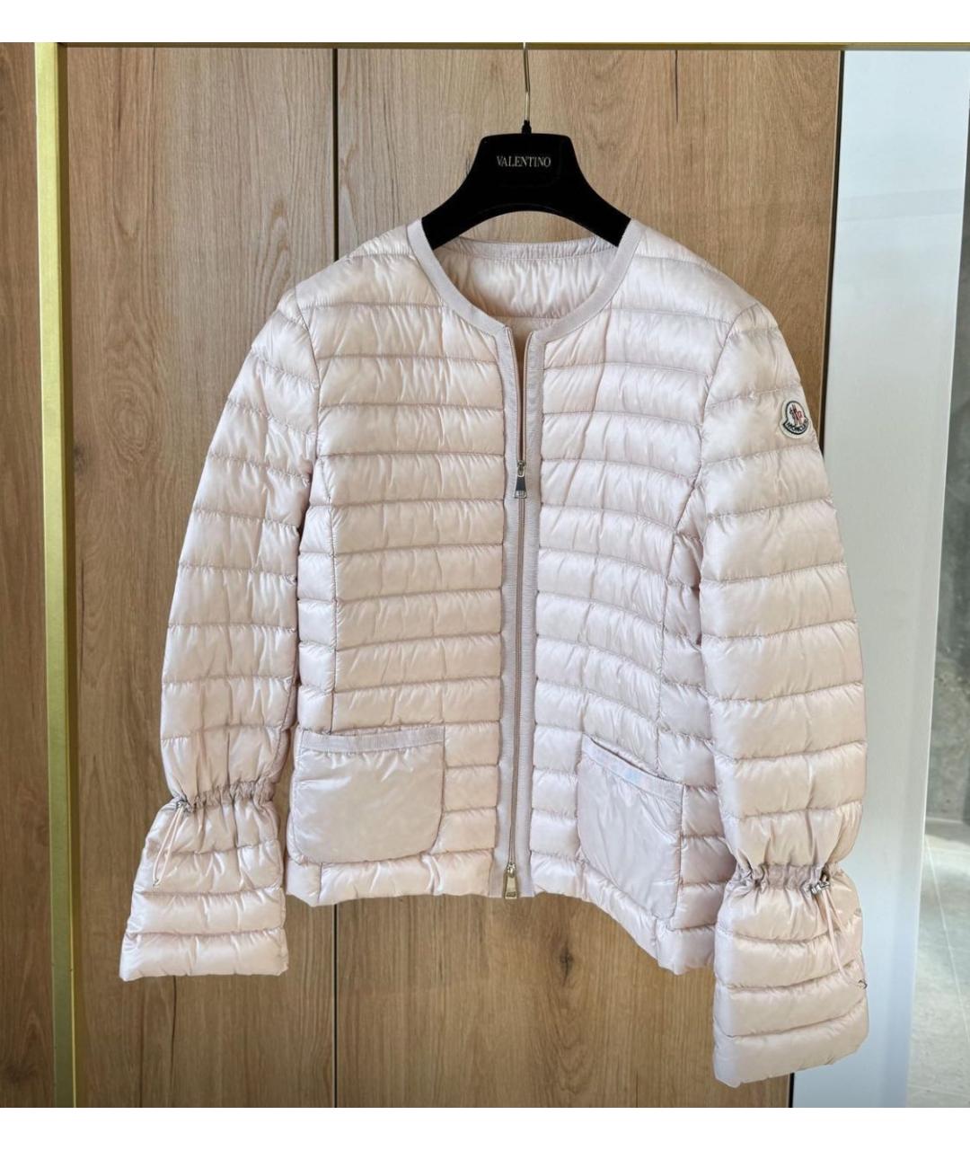 MONCLER Розовая полиамидовая куртка, фото 5