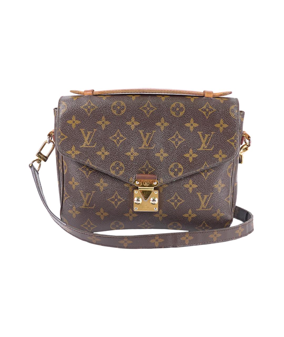LOUIS VUITTON Коричневая сумка с короткими ручками, фото 1