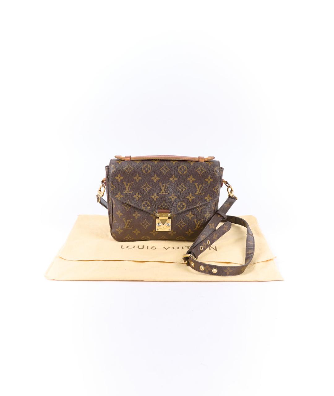 LOUIS VUITTON Коричневая сумка с короткими ручками, фото 5