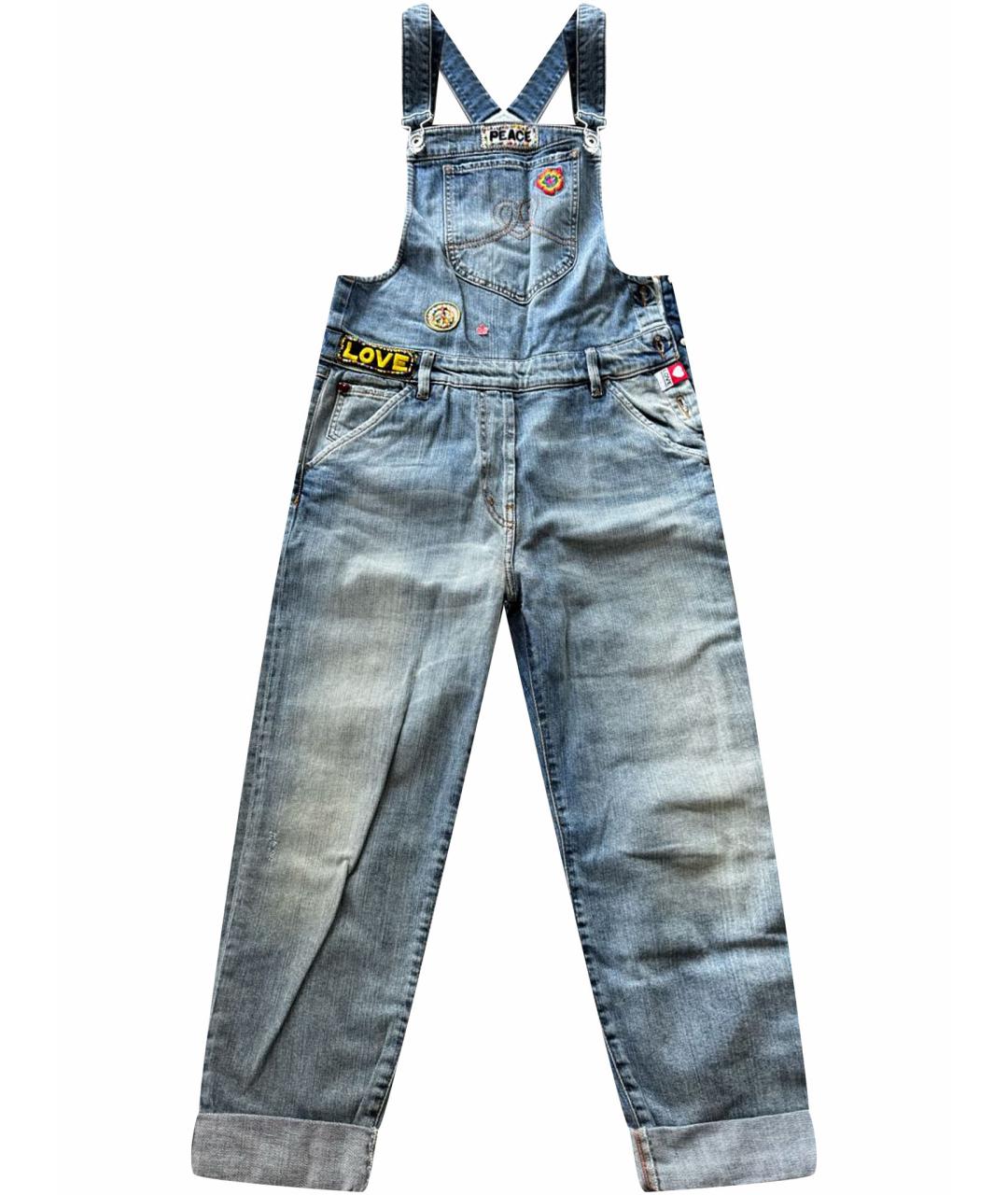 LOVE MOSCHINO Голубой деним комбинезон, фото 1