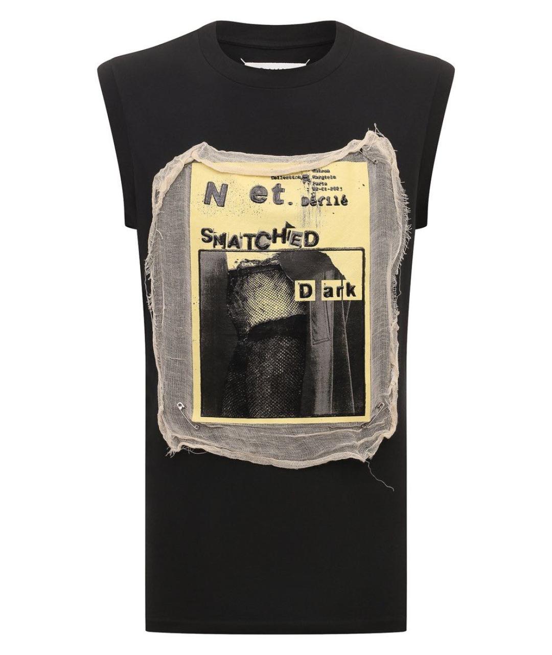 MAISON MARGIELA Антрацитовая хлопковая футболка, фото 4