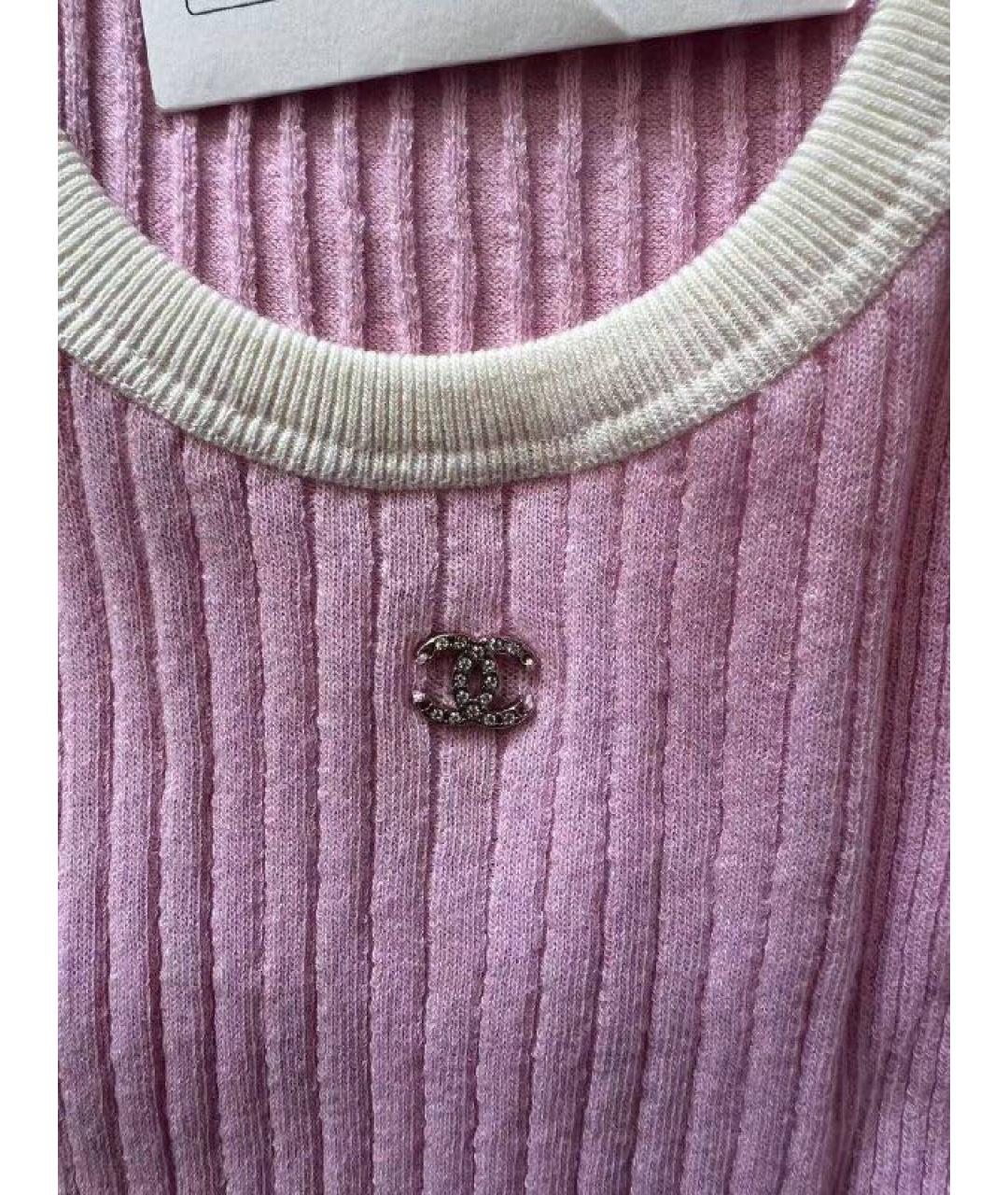 CHANEL Розовая хлопковая майка, фото 7