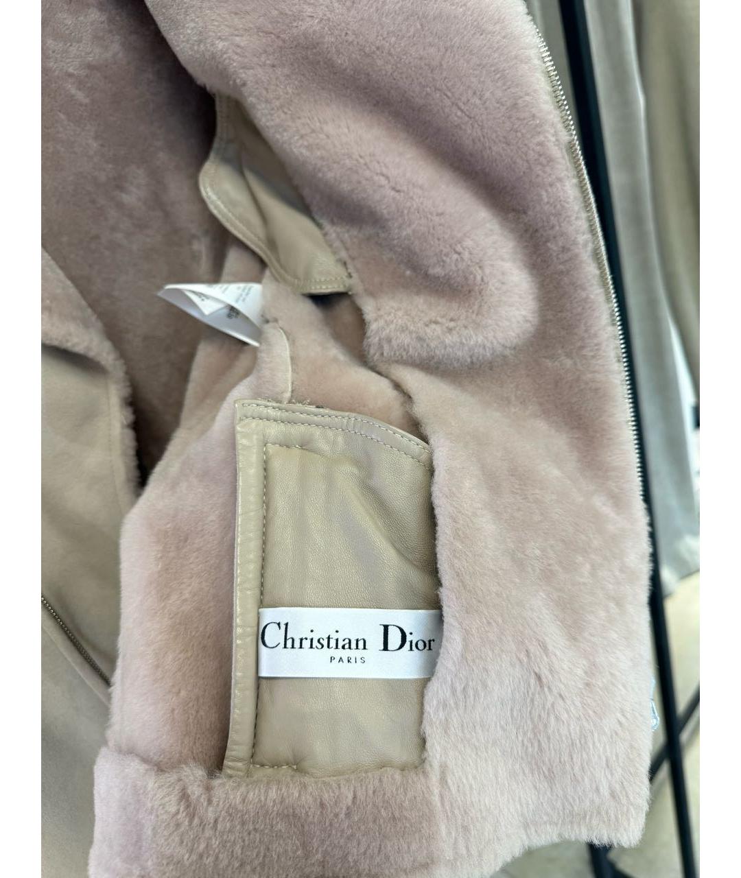 CHRISTIAN DIOR Бежевая дубленка, фото 7
