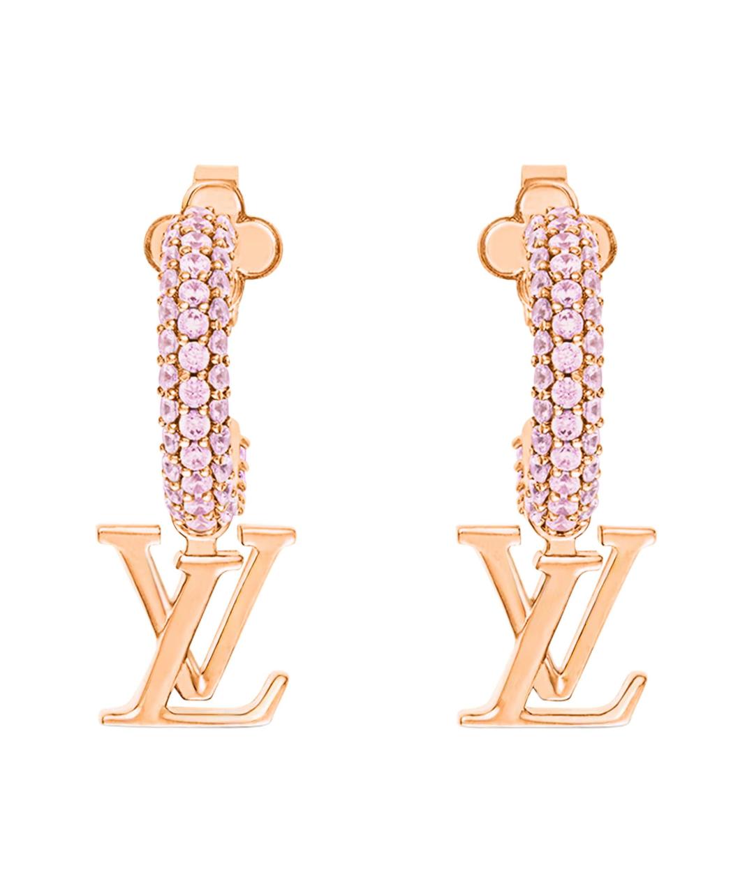 LOUIS VUITTON Золотые металлические серьги, фото 1