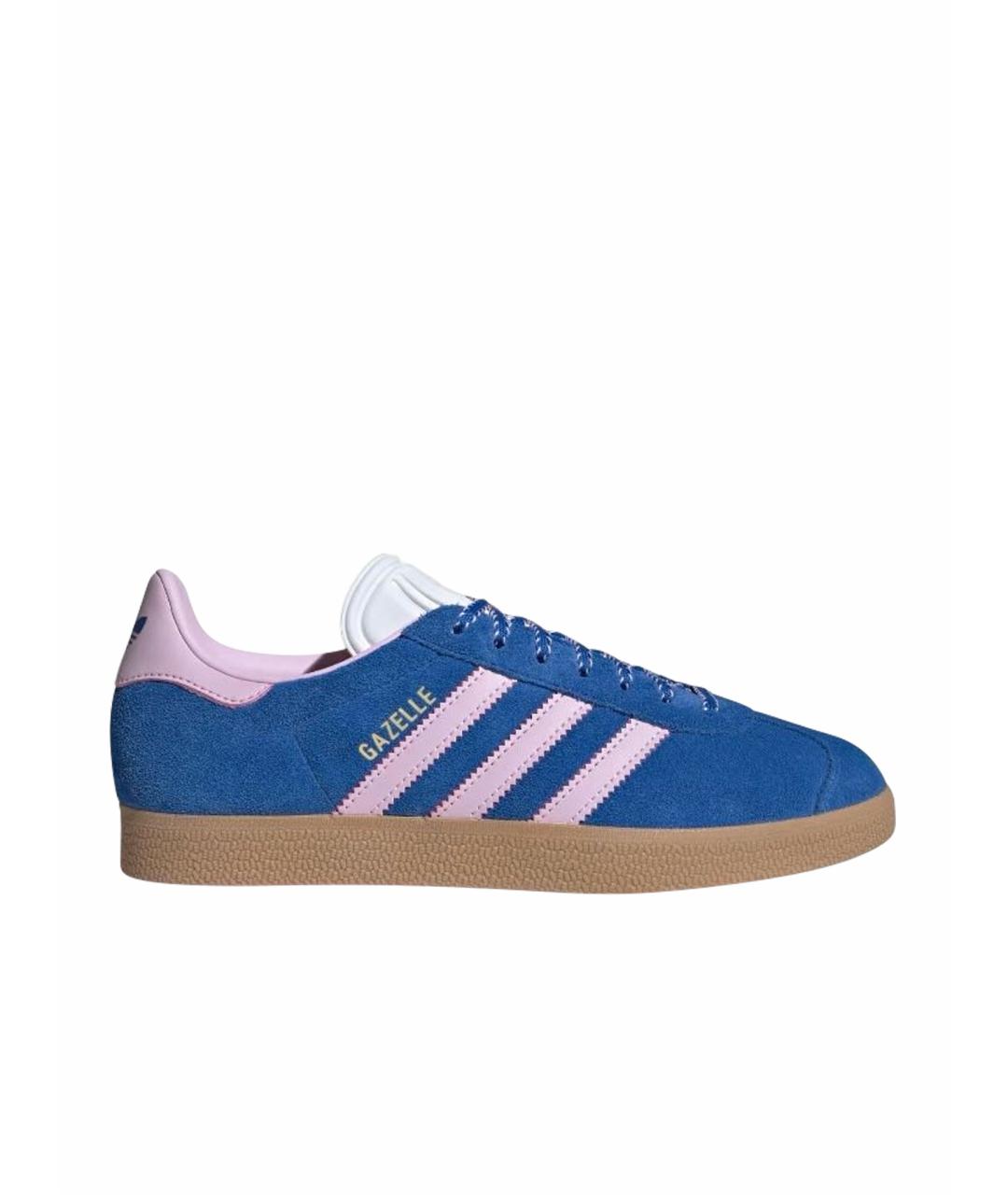 ADIDAS Синие замшевые кроссовки, фото 1