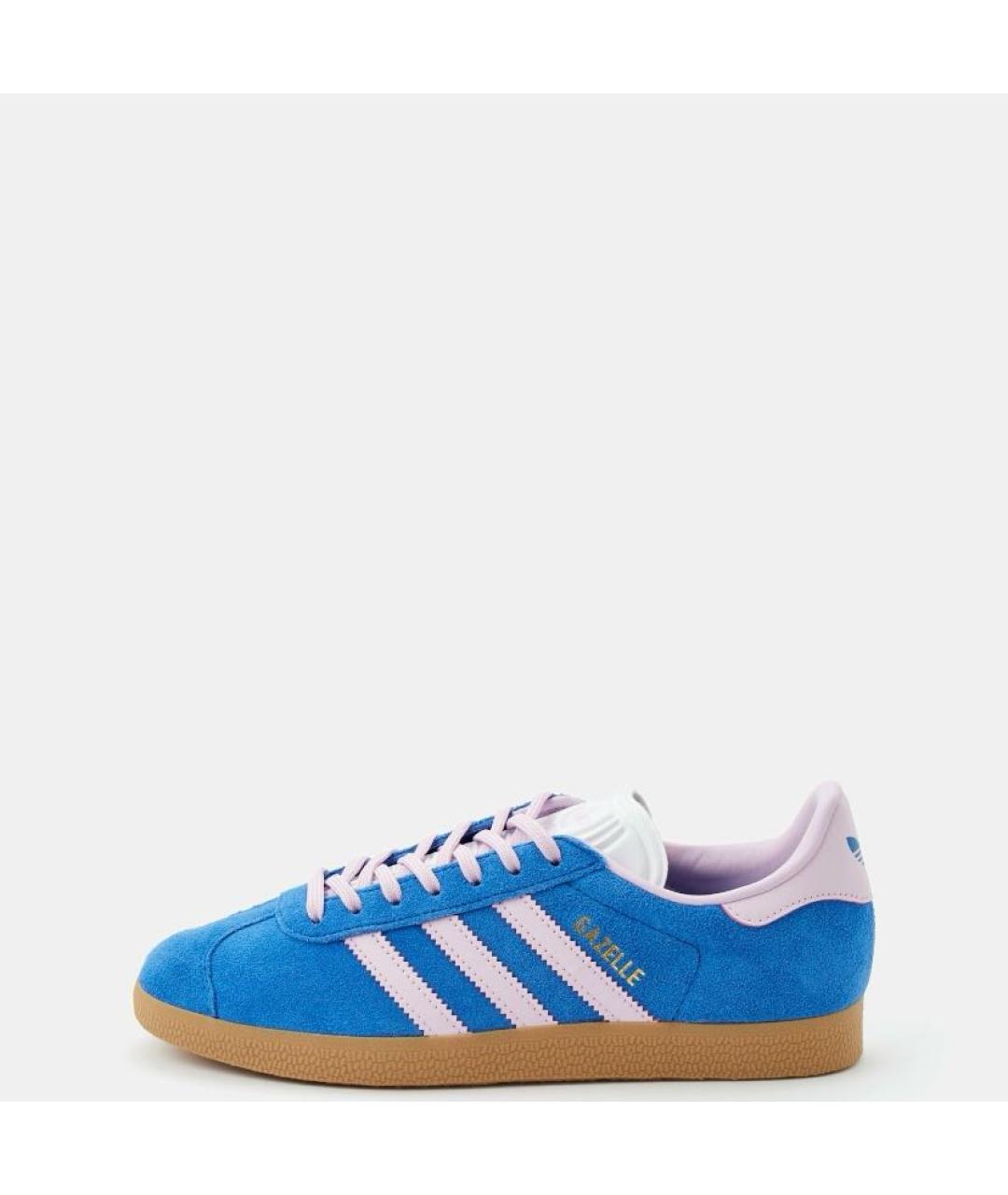 ADIDAS Синие замшевые кроссовки, фото 2