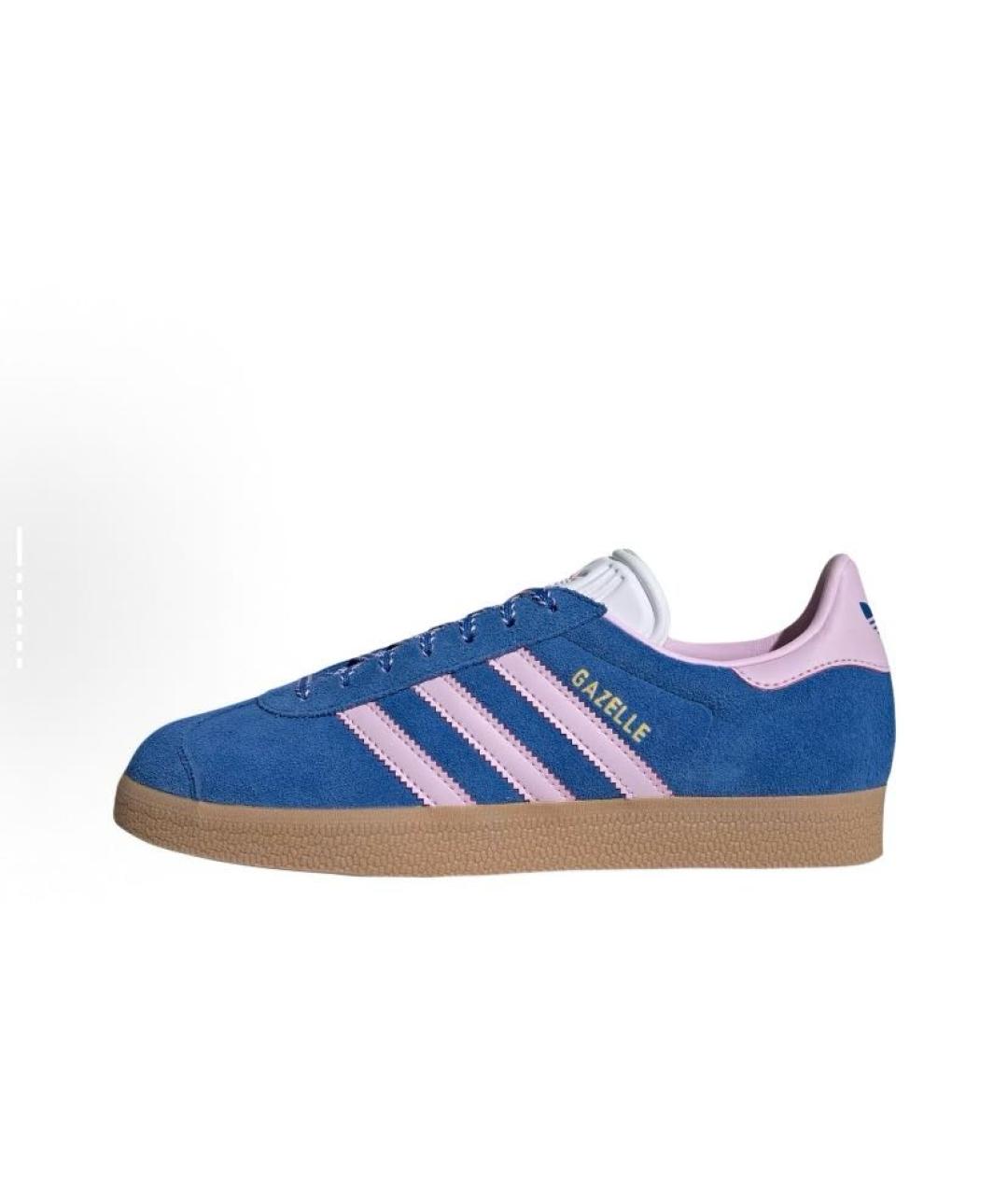 ADIDAS Синие замшевые кроссовки, фото 3