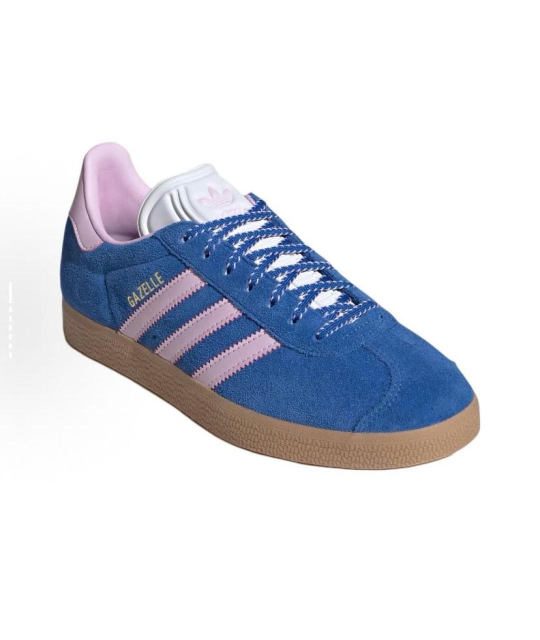 ADIDAS Синие замшевые кроссовки, фото 4
