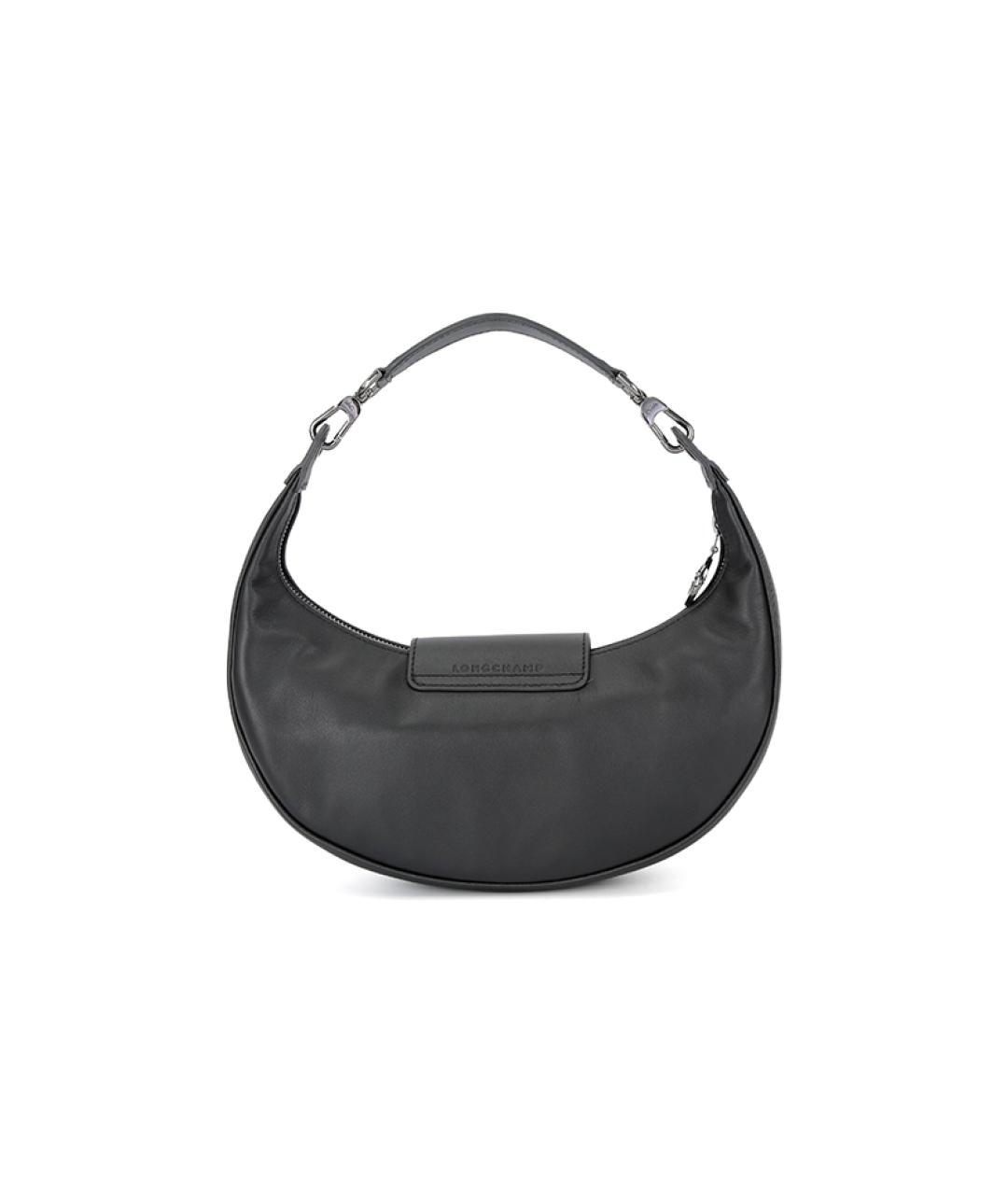 LONGCHAMP Черная кожаная сумка с короткими ручками, фото 3