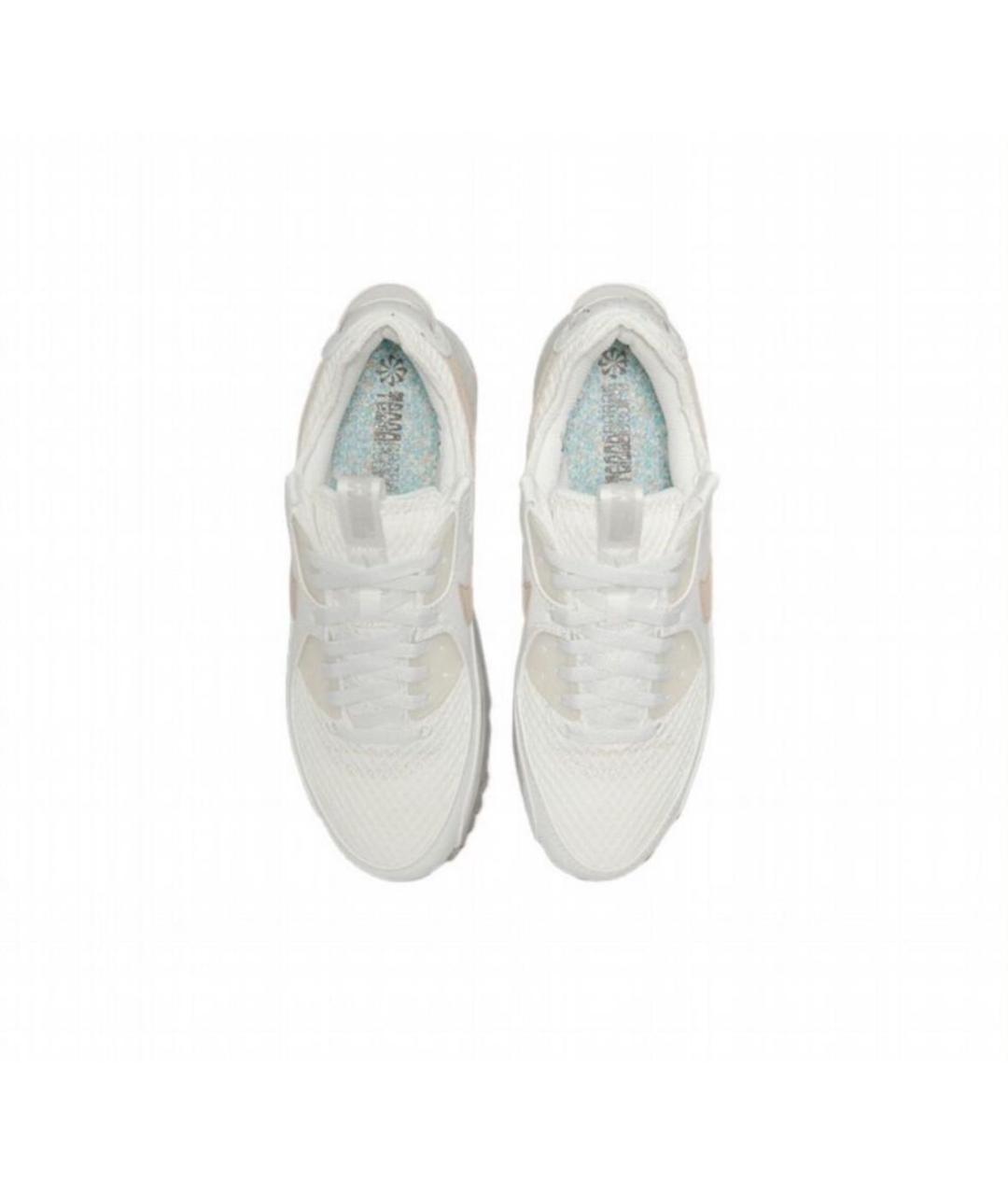 NIKE Белые текстильные низкие кроссовки / кеды, фото 3