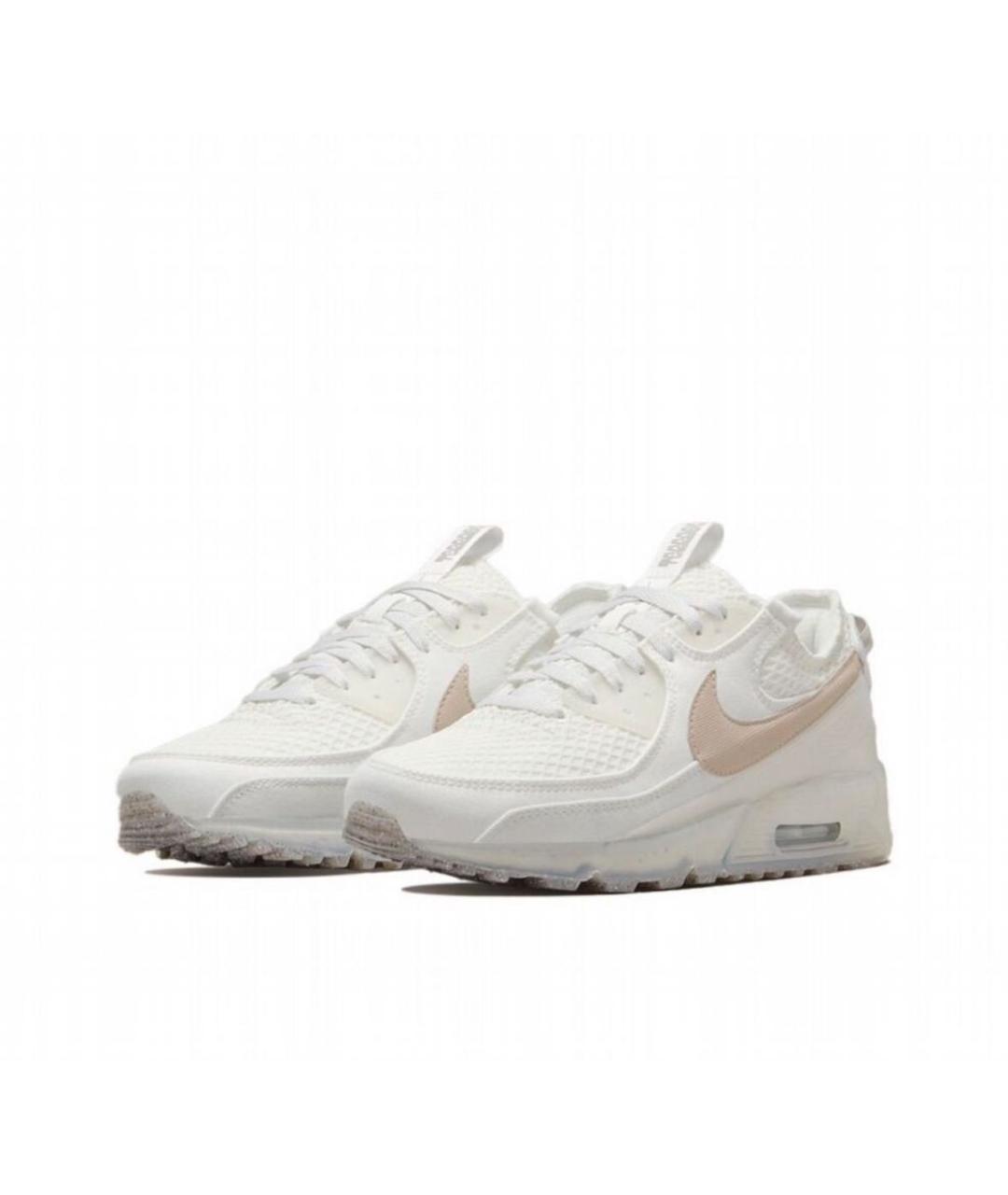 NIKE Белые текстильные низкие кроссовки / кеды, фото 2