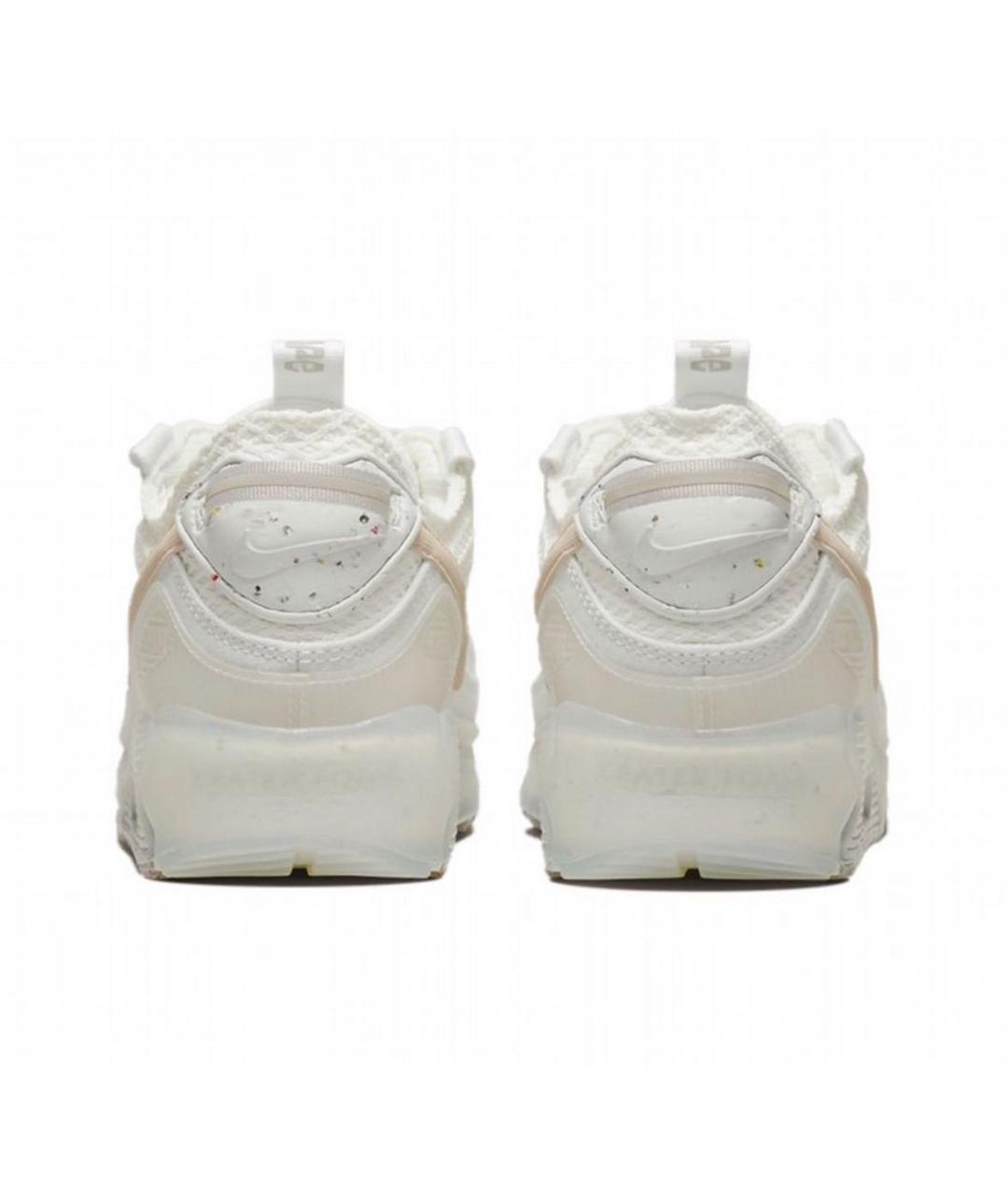 NIKE Белые текстильные низкие кроссовки / кеды, фото 4