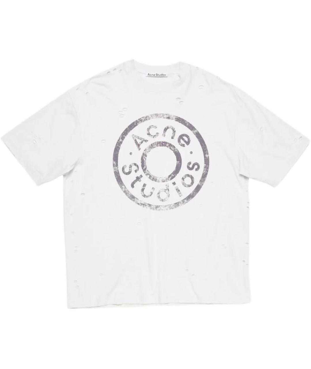 ACNE STUDIOS Белая хлопковая футболка, фото 1