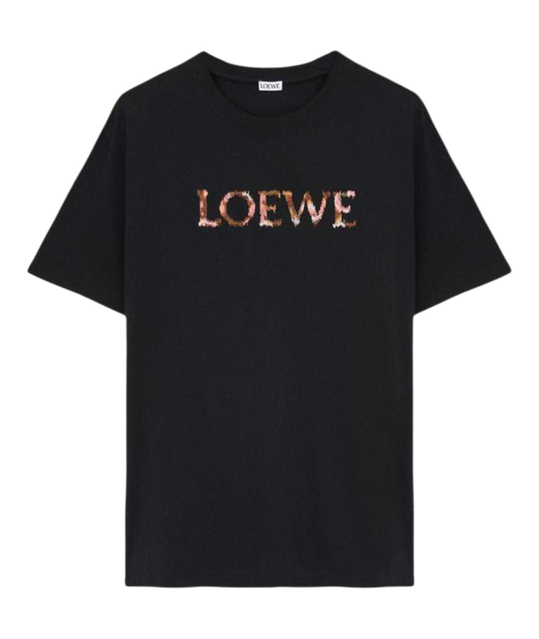 LOEWE Черная хлопковая футболка, фото 1