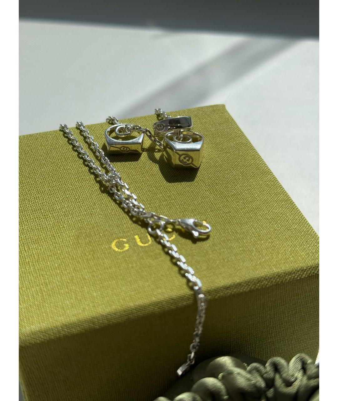 GUCCI Серебряное серебряное колье, фото 2