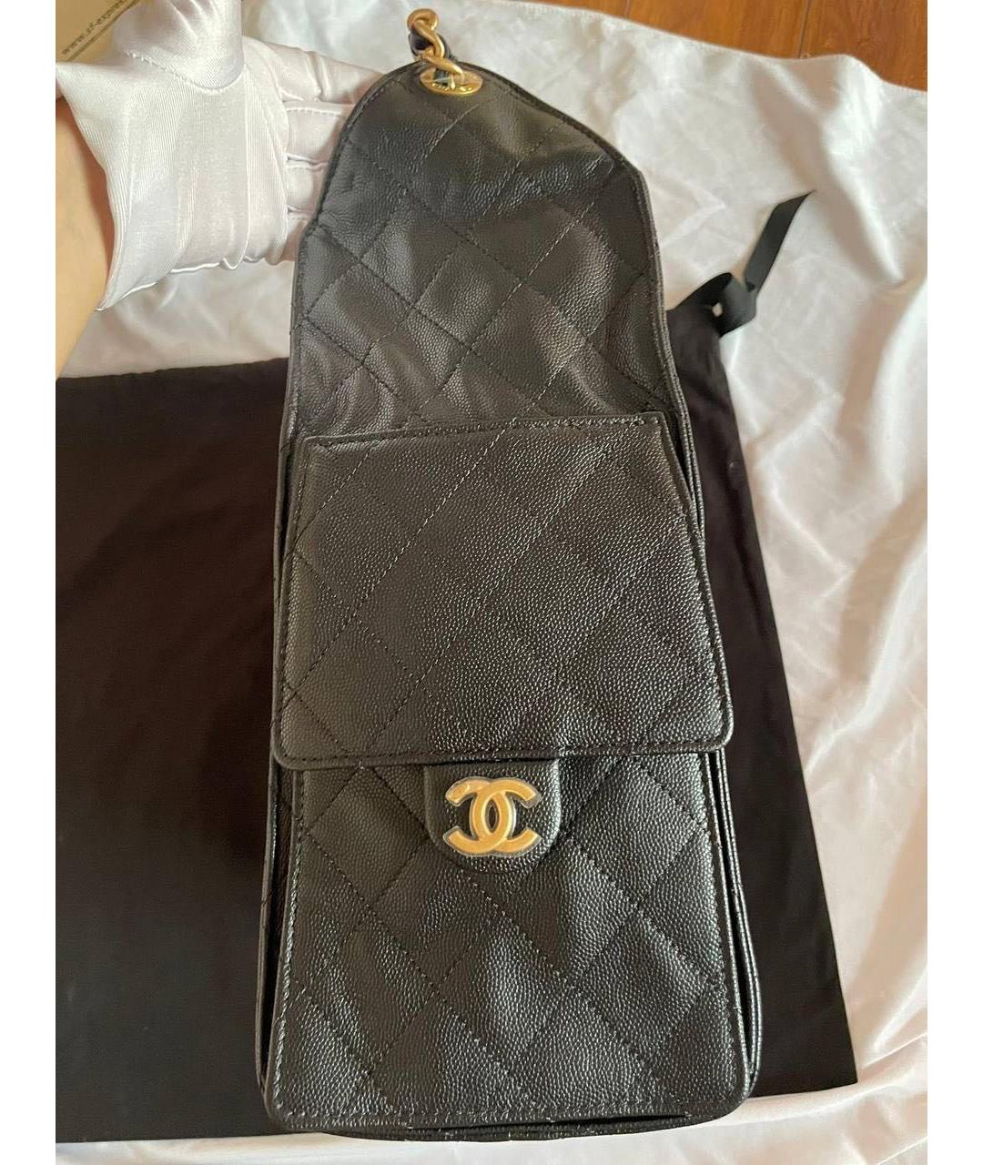 CHANEL Коричневая кожаная сумка через плечо, фото 3