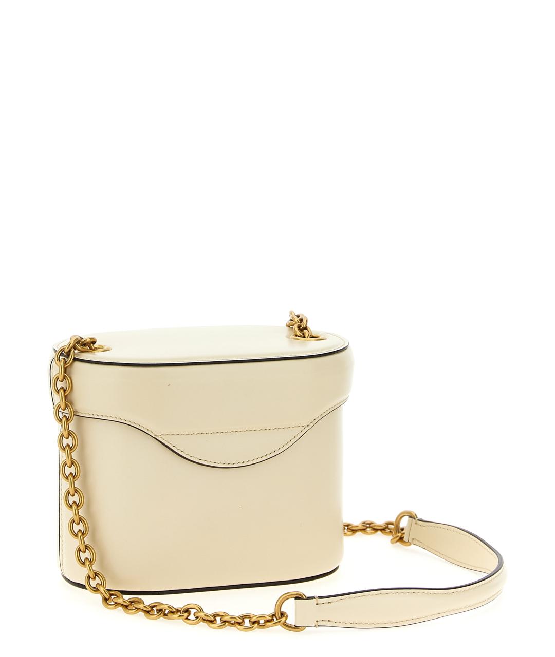 VALENTINO Бежевая кожаная сумка через плечо, фото 3