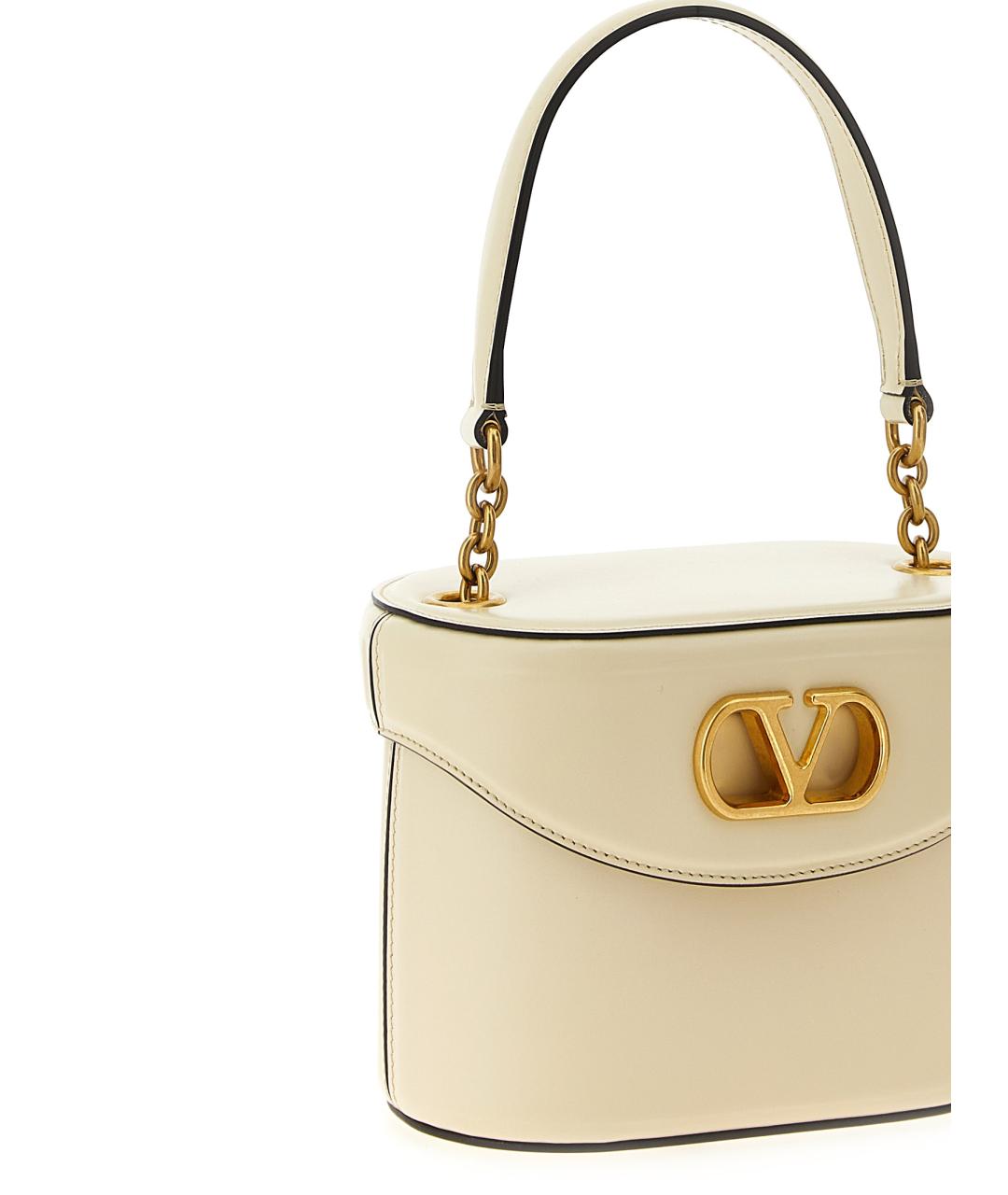 VALENTINO Бежевая кожаная сумка через плечо, фото 4