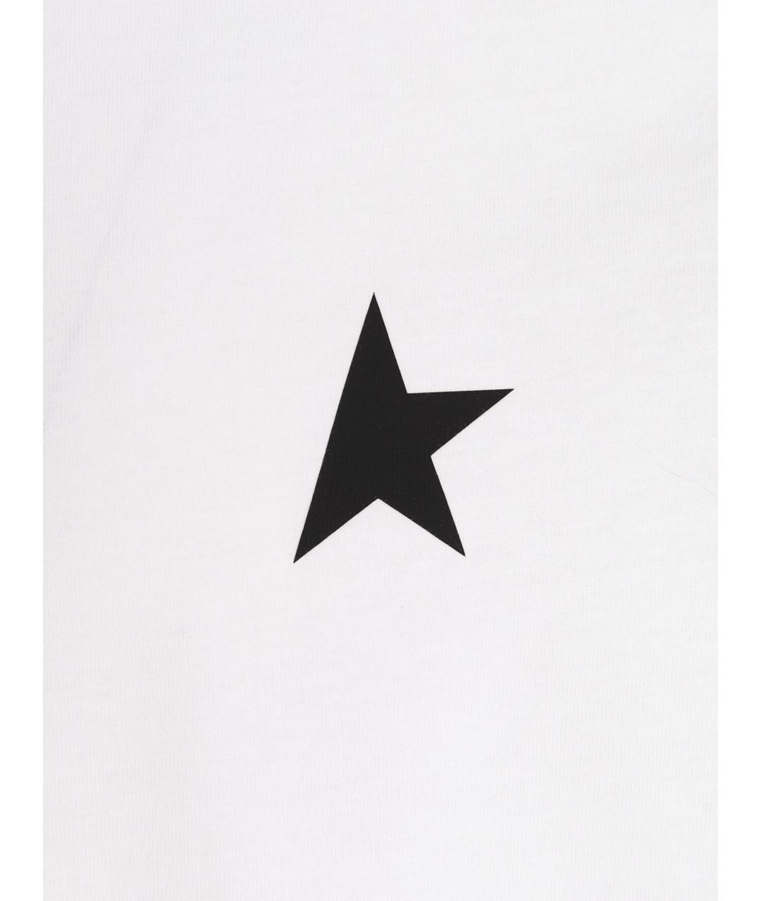 GOLDEN GOOSE DELUXE BRAND Белая хлопковая футболка, фото 4