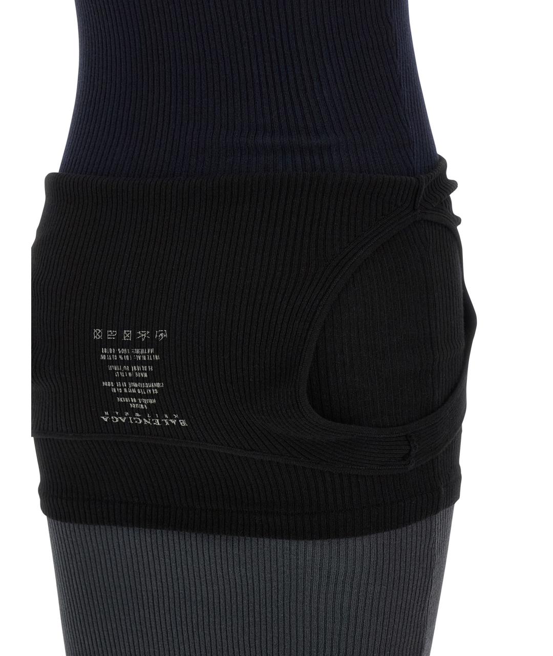 BALENCIAGA Темно-синее хлопковое платье, фото 4