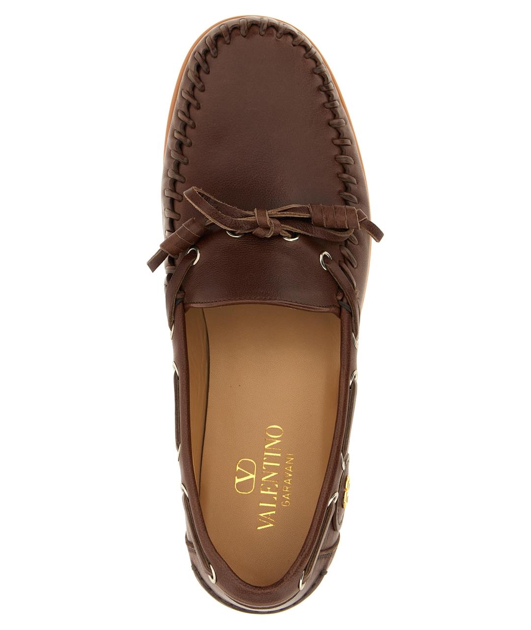 VALENTINO Коричневые кожаные лоферы, фото 4