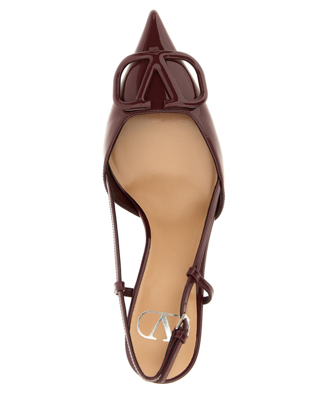 VALENTINO Бордовые туфли из лакированной кожи, фото 4