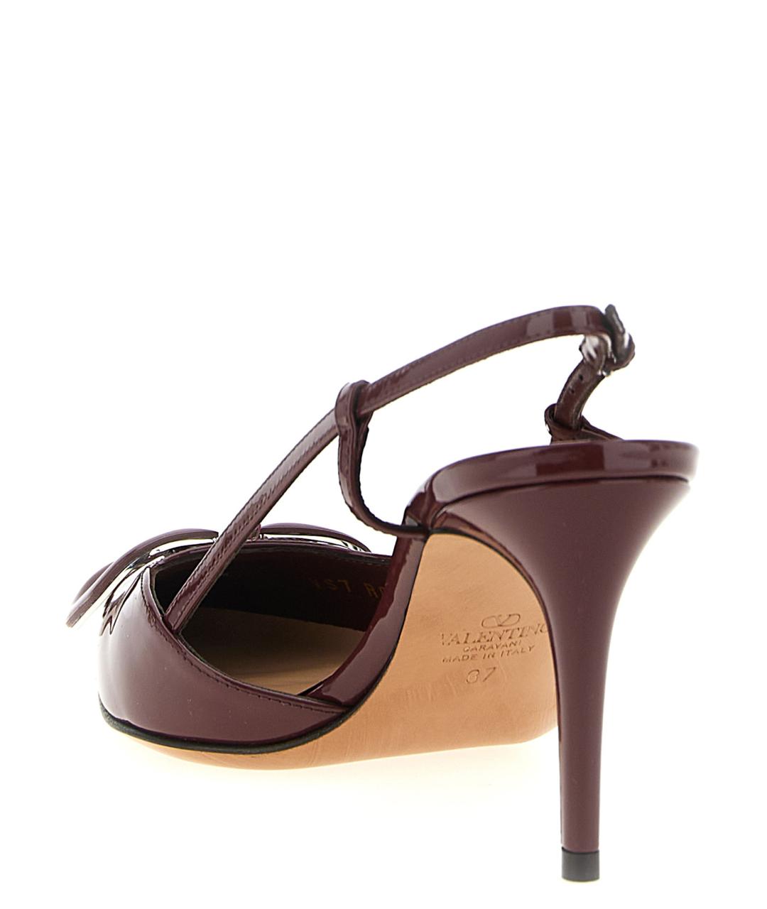 VALENTINO Бордовые туфли из лакированной кожи, фото 3