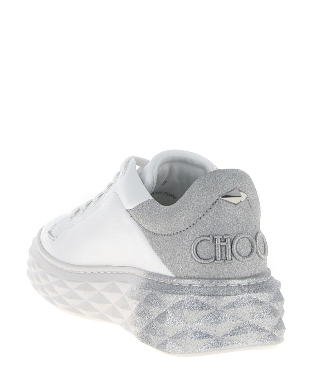 JIMMY CHOO Белые кожаные кеды, фото 3