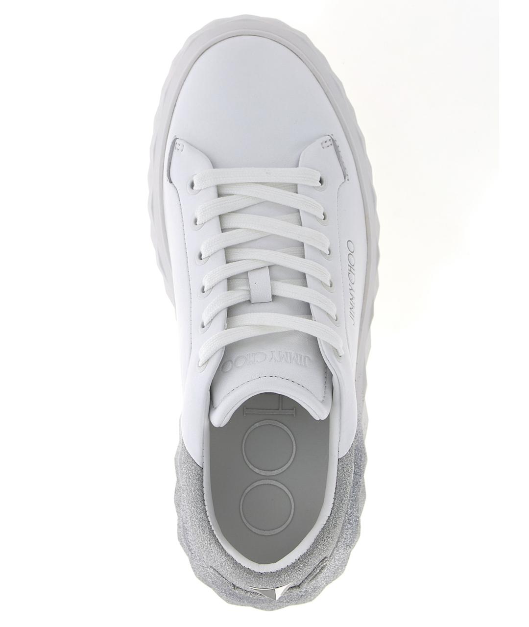 JIMMY CHOO Белые кожаные кеды, фото 4