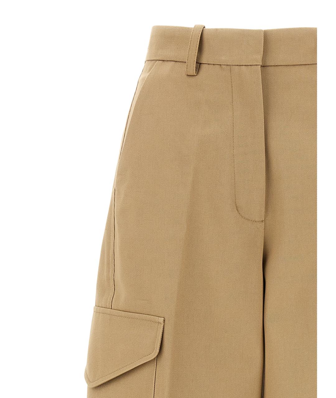 GIVENCHY Бежевые хлопковые прямые брюки, фото 3