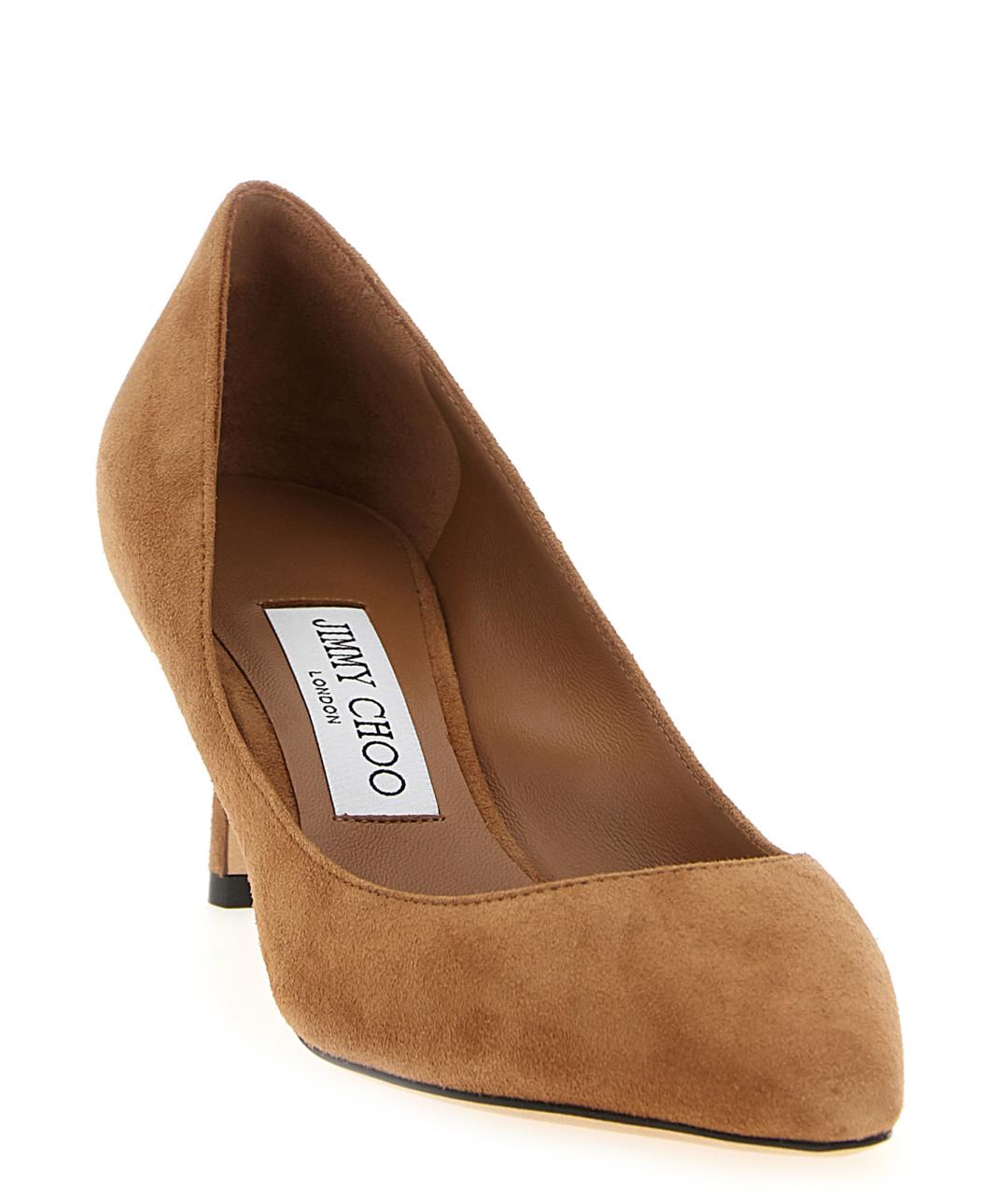 JIMMY CHOO Коричневые замшевые туфли, фото 2