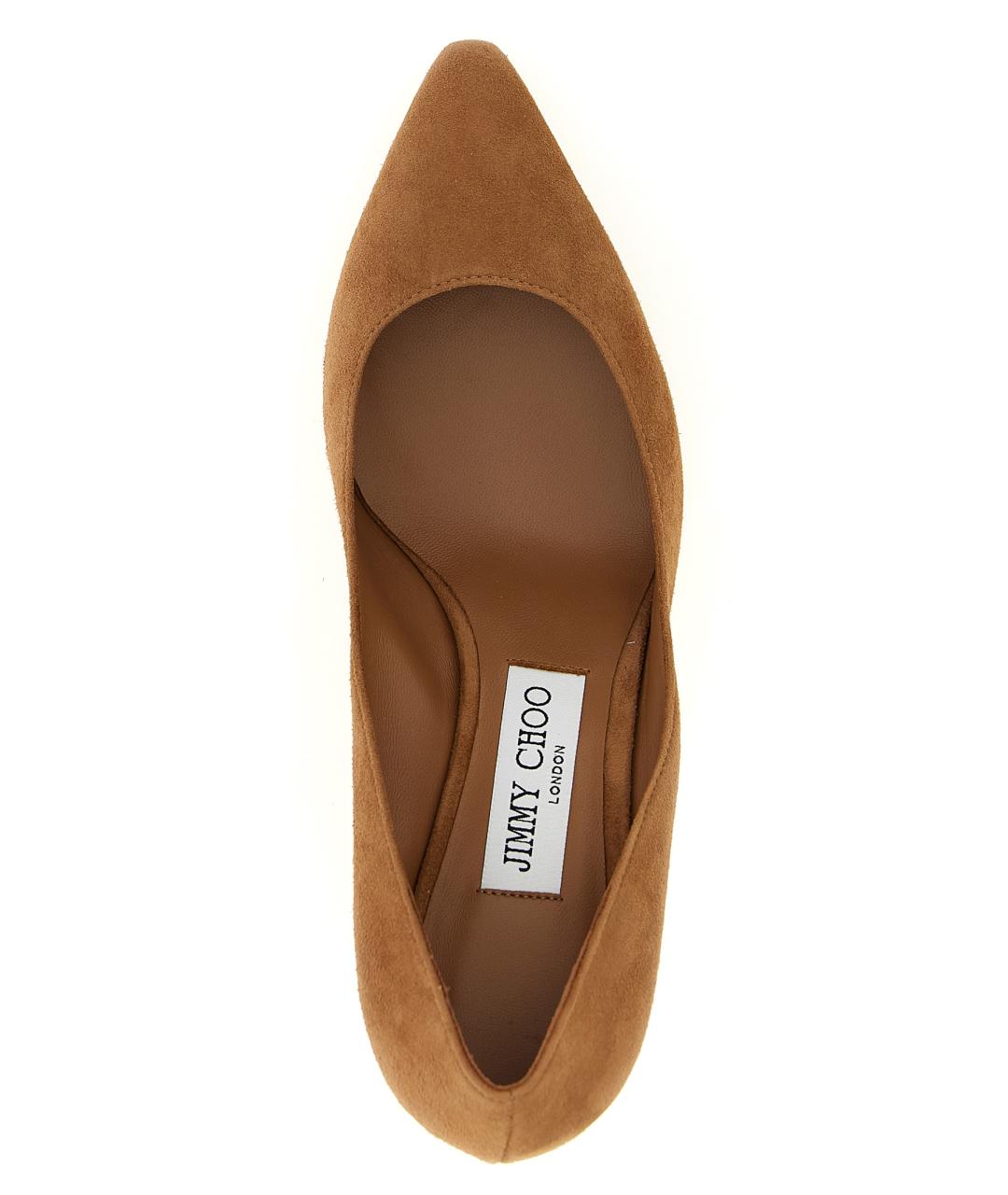 JIMMY CHOO Коричневые замшевые туфли, фото 4