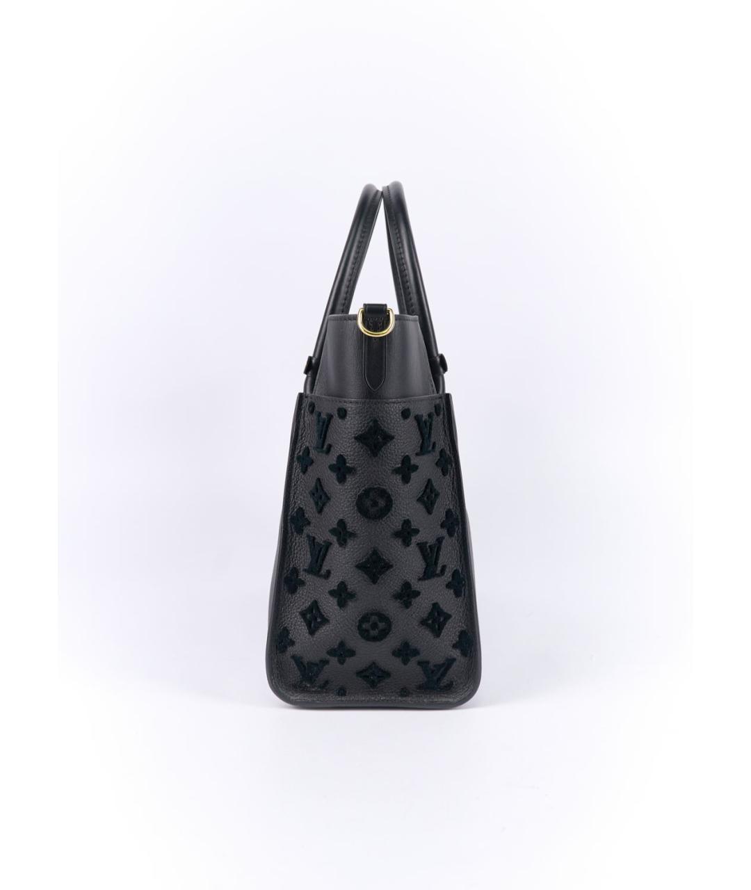 LOUIS VUITTON Черная кожаная сумка с короткими ручками, фото 2