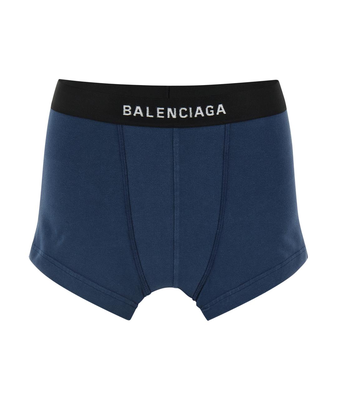 BALENCIAGA Синяя хлопковая юбка мини, фото 1