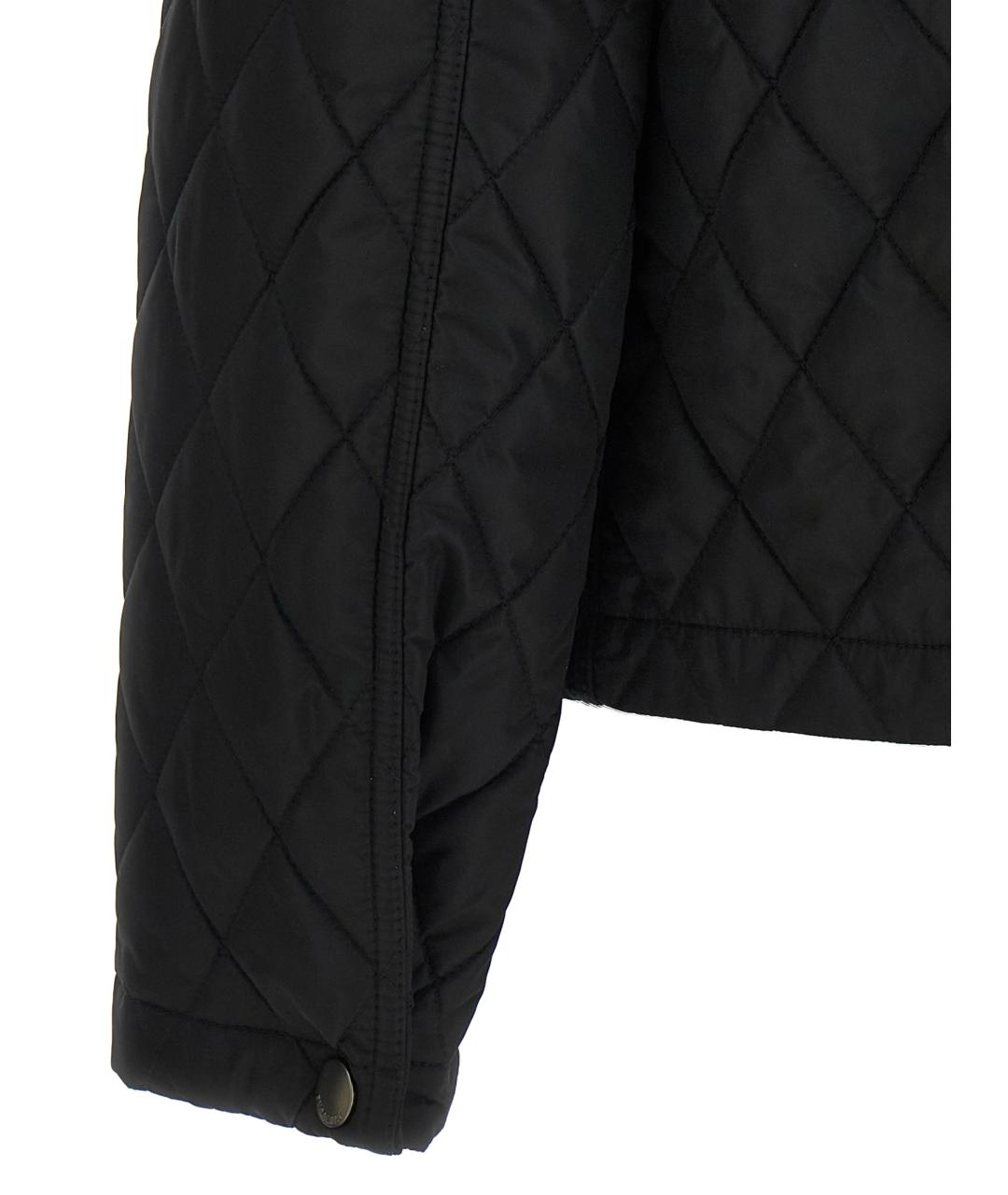 BURBERRY Черная полиамидовая куртка, фото 4