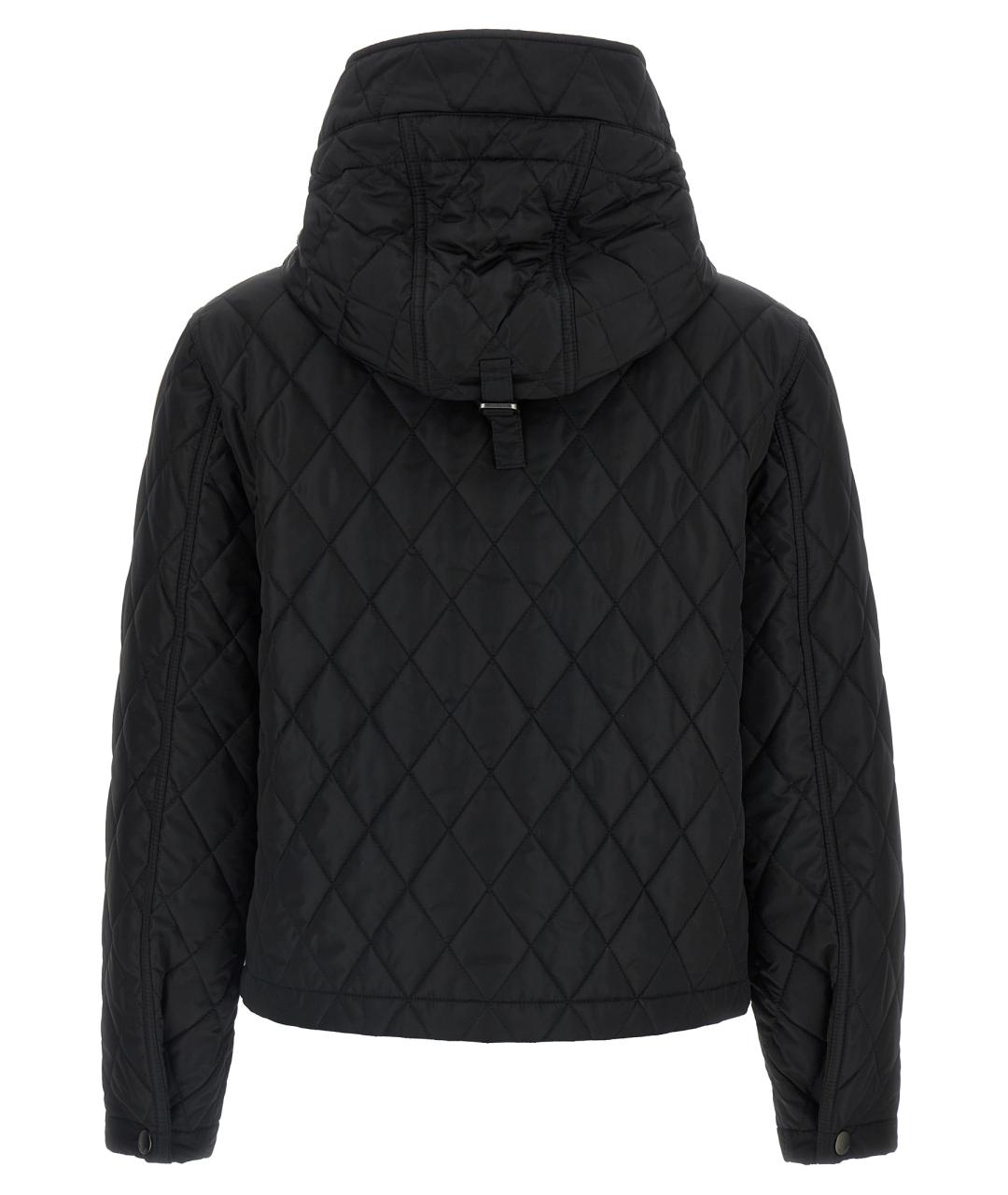 BURBERRY Черная полиамидовая куртка, фото 2