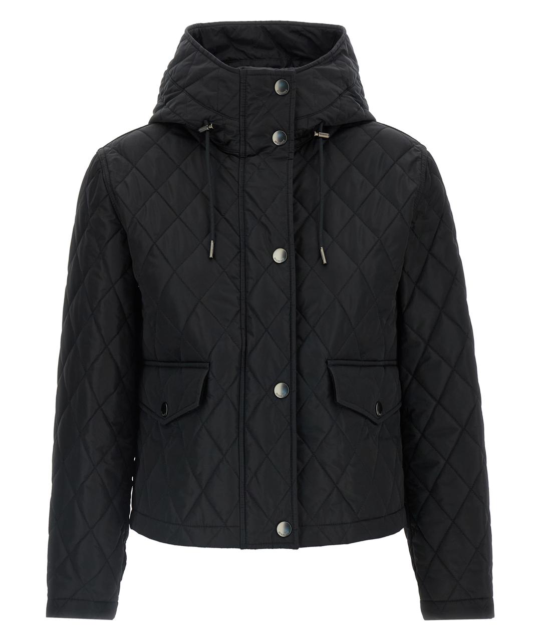 BURBERRY Черная полиамидовая куртка, фото 1