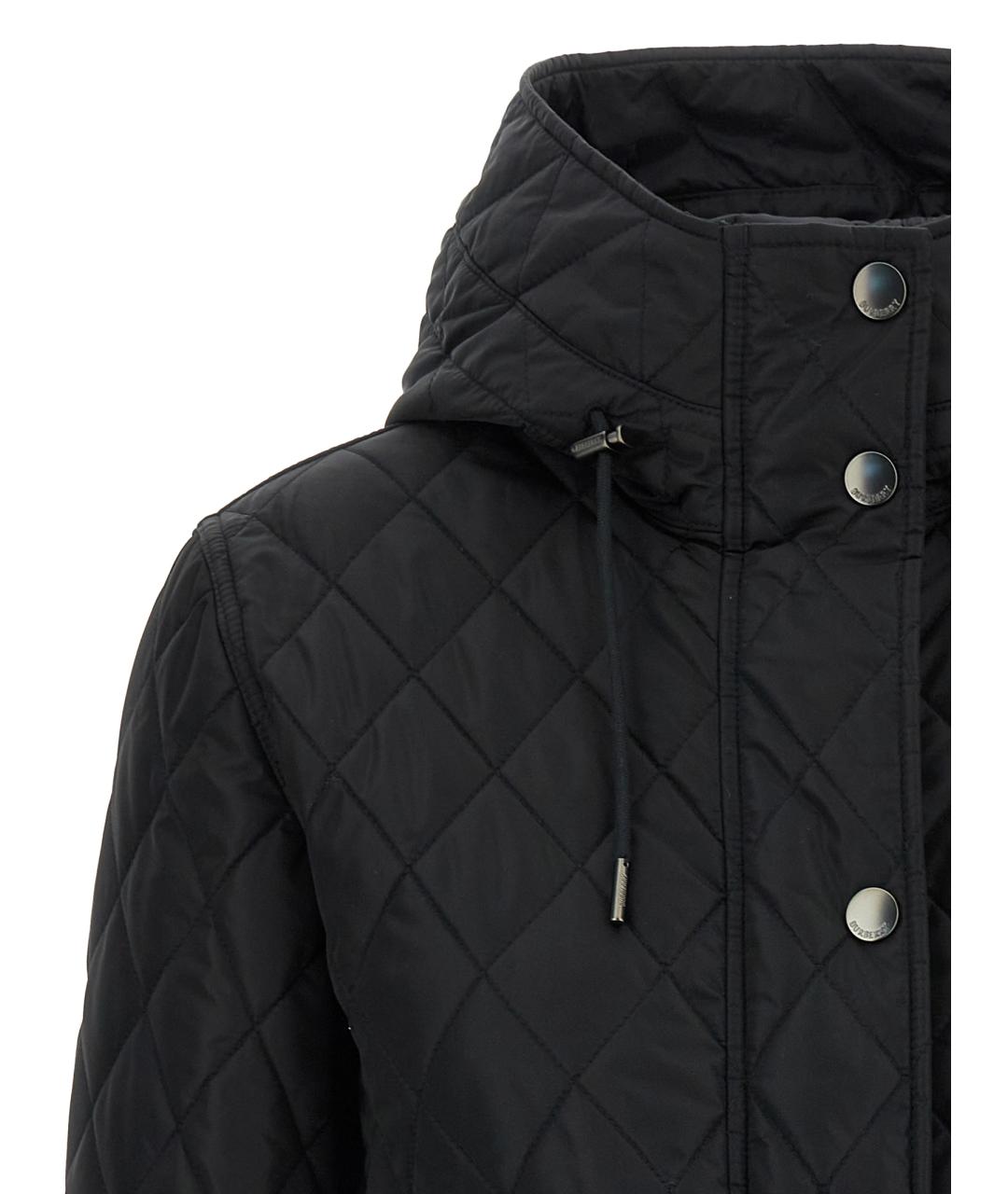 BURBERRY Черная полиамидовая куртка, фото 3