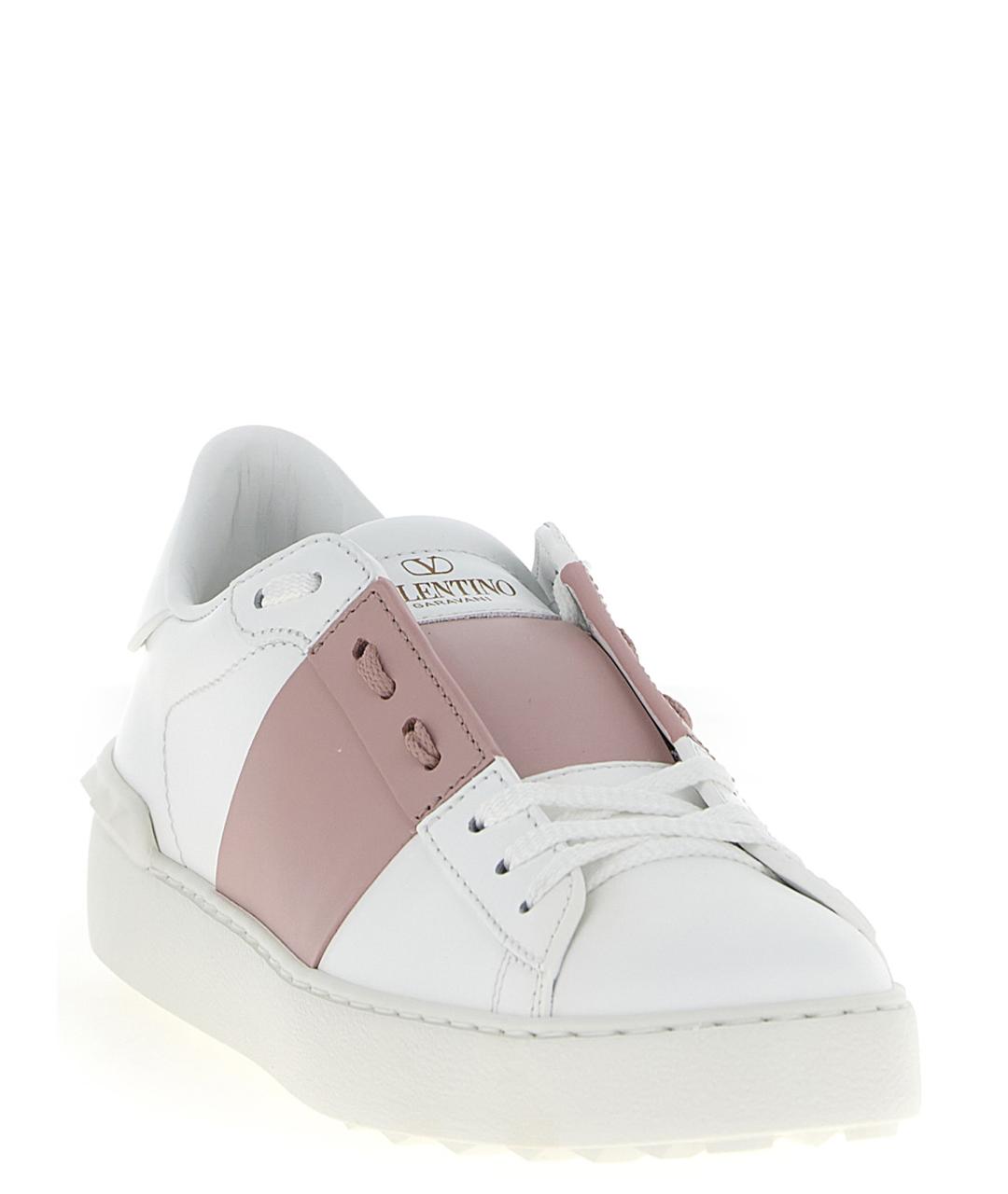 VALENTINO Розовые кожаные кеды, фото 2