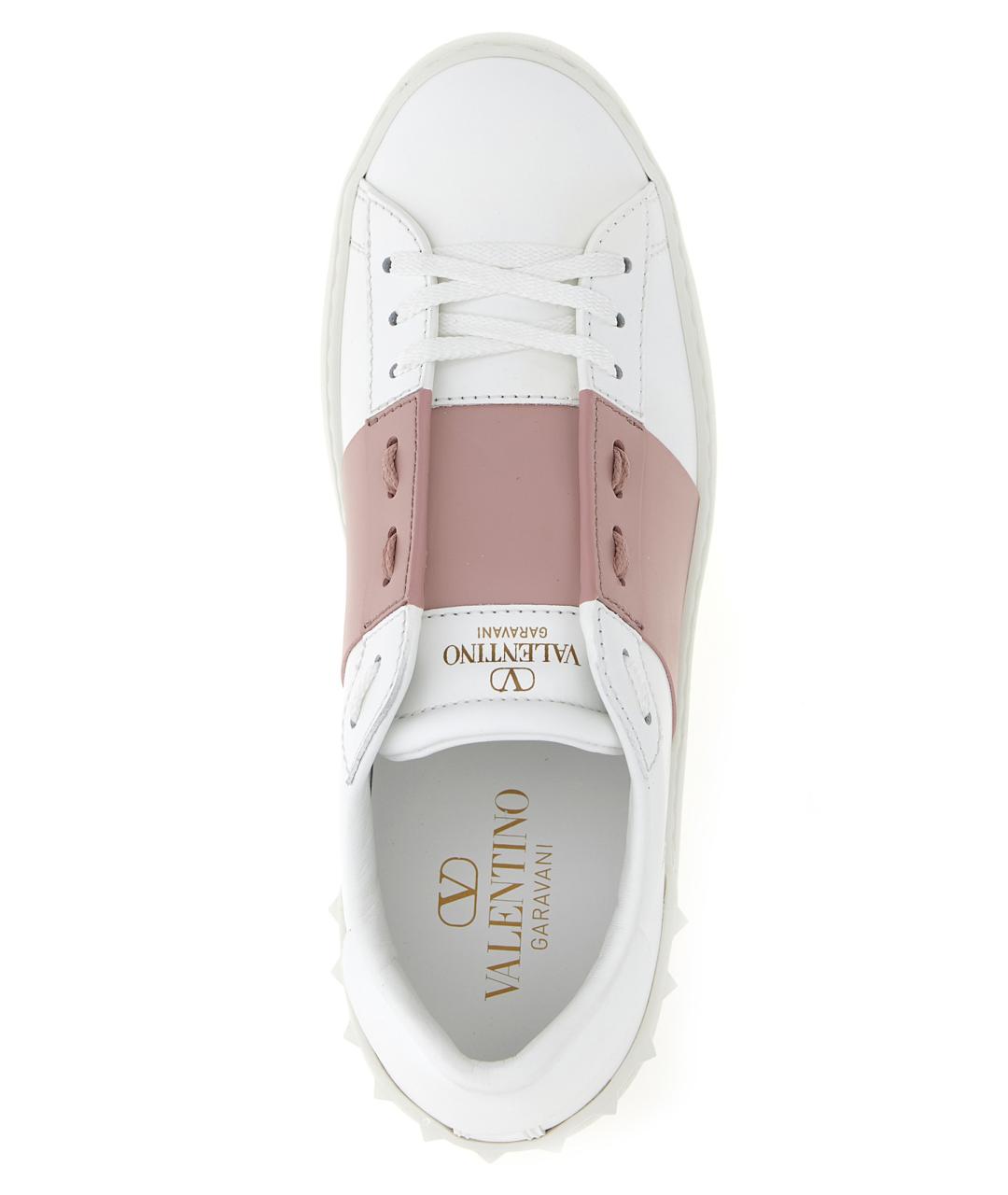 VALENTINO Розовые кожаные кеды, фото 4