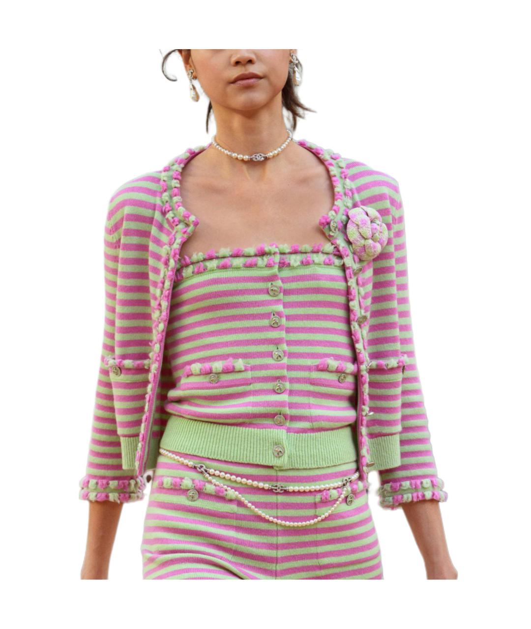 CHANEL Розовый кашемировый кардиган, фото 4