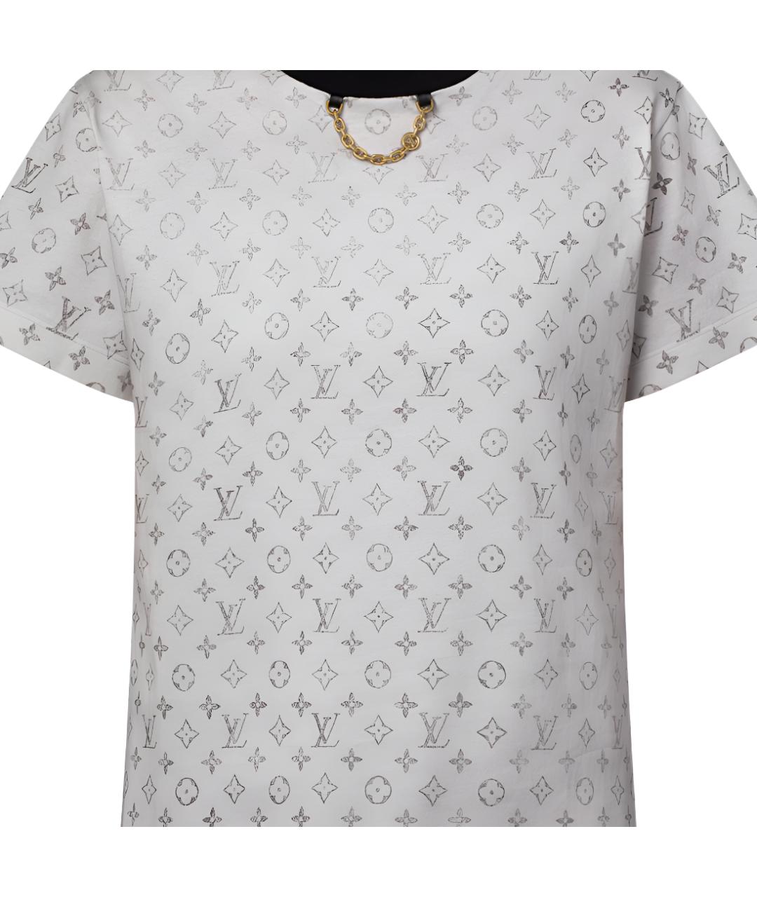 LOUIS VUITTON Белая хлопковая футболка, фото 4