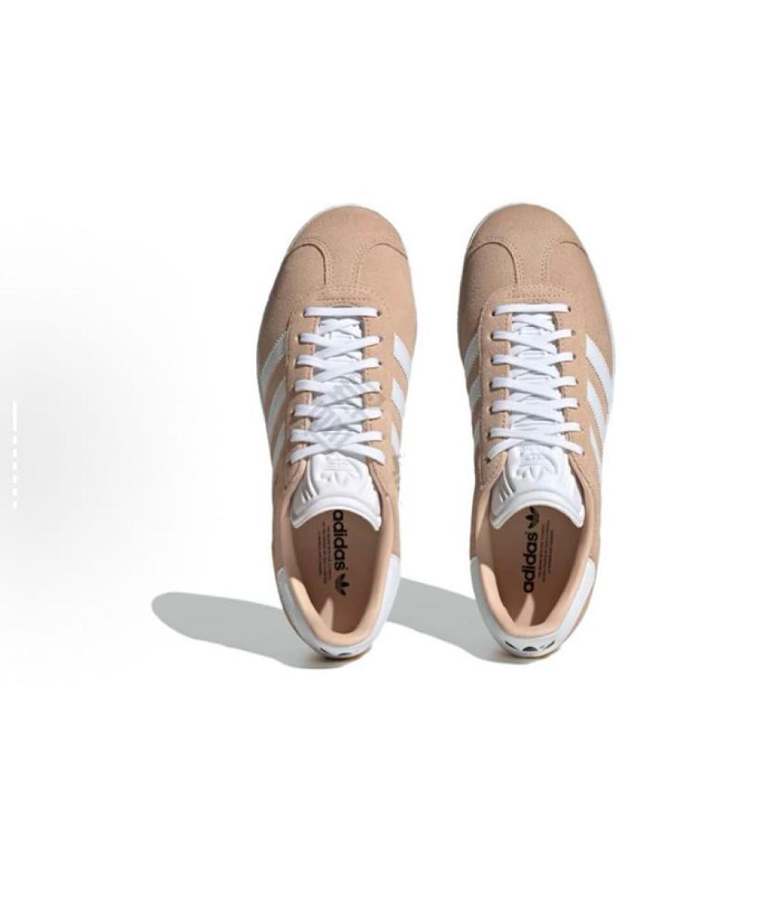 ADIDAS Бежевые замшевые кроссовки, фото 3