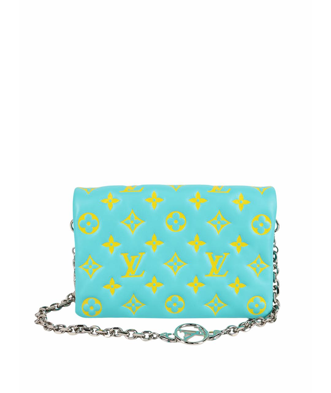 LOUIS VUITTON Голубая кожаная сумка через плечо, фото 1